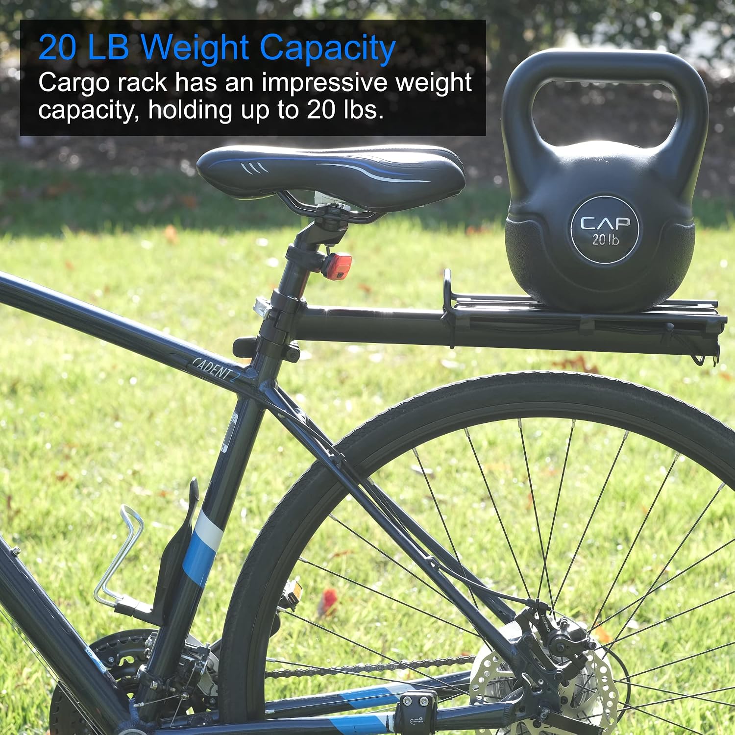 Lumintrail Bike Cargo Rack, Seatpost Mounted Bicycle Luggage Carrier with 20 LBs Weight Capacity for Trunk Bags