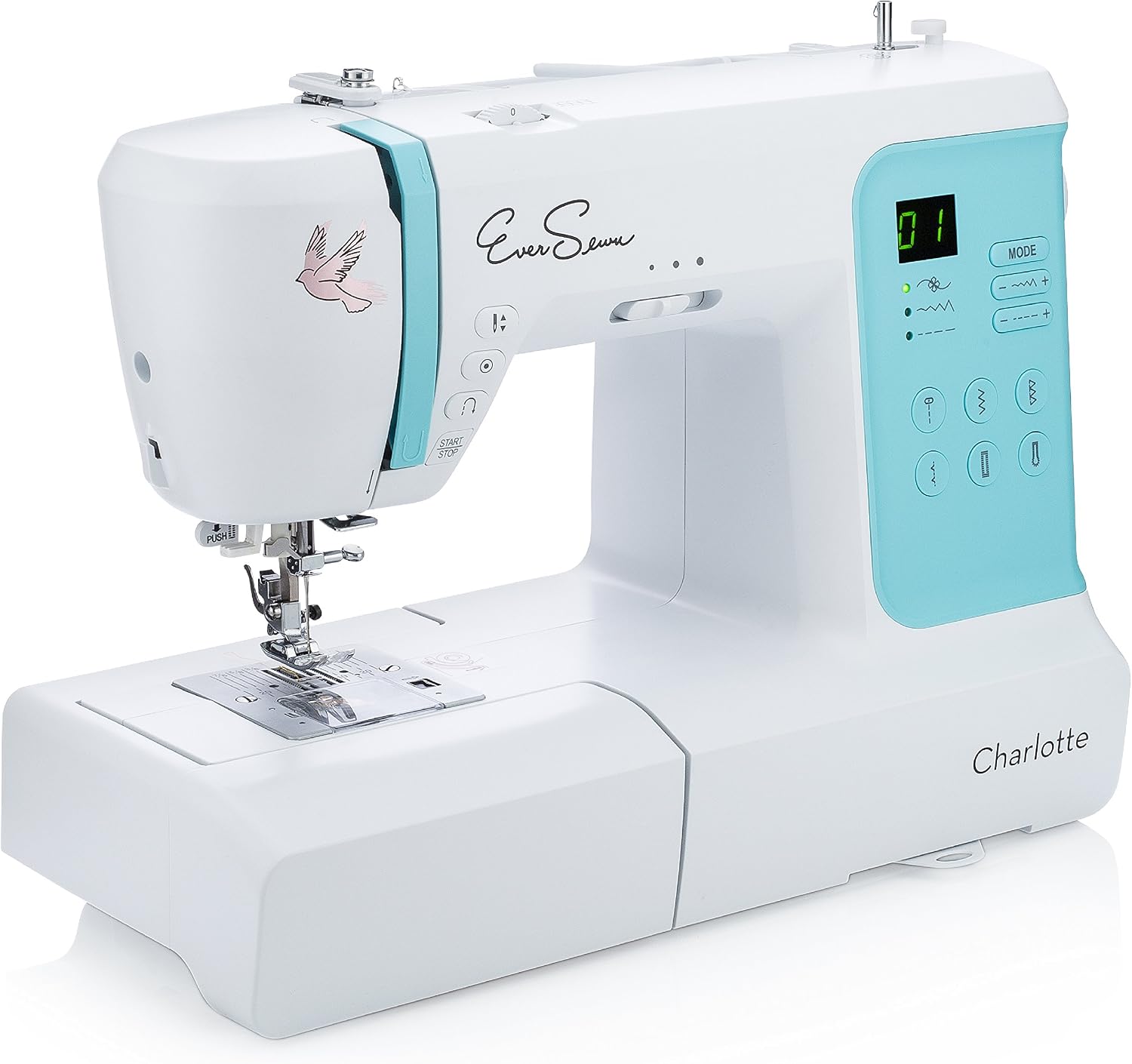 EverSewn Charlotte: 80-Stitch Computerized Sewing Machine, Professional Quilting & Free Motion Features - Beginner to Expert
