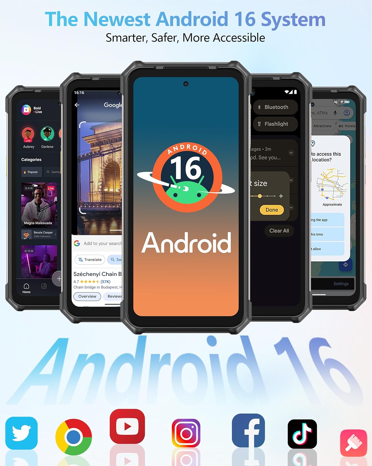 Ulefone RugKing 5 Pro Rugged Smartphone Android 16, 20000mAh(33W), 16GB(8+8)+256GB, 64MP+20MP Night Vision, 6.78" FHD+ Corning Gorilla Glass