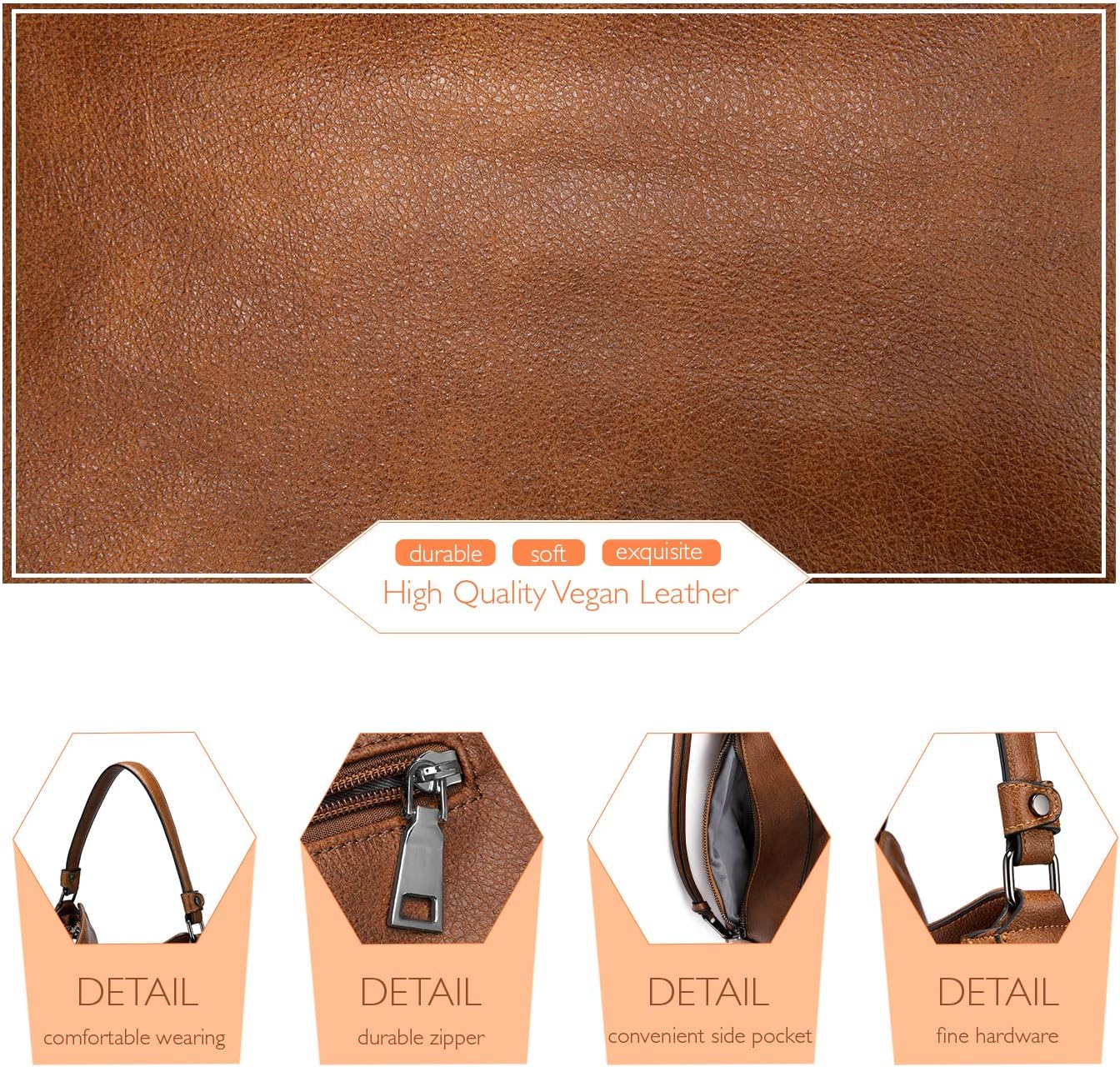 Hobo Crossbody Bag for Women, Designer Shoulder Purse Handbags