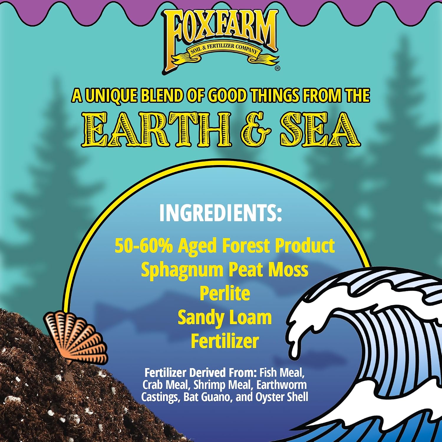 FoxFarm Ocean Forest Potting Soil, 1.5cu ft (Pack of 2) - Light, Aerated Texture, Designed for All Container Plants
