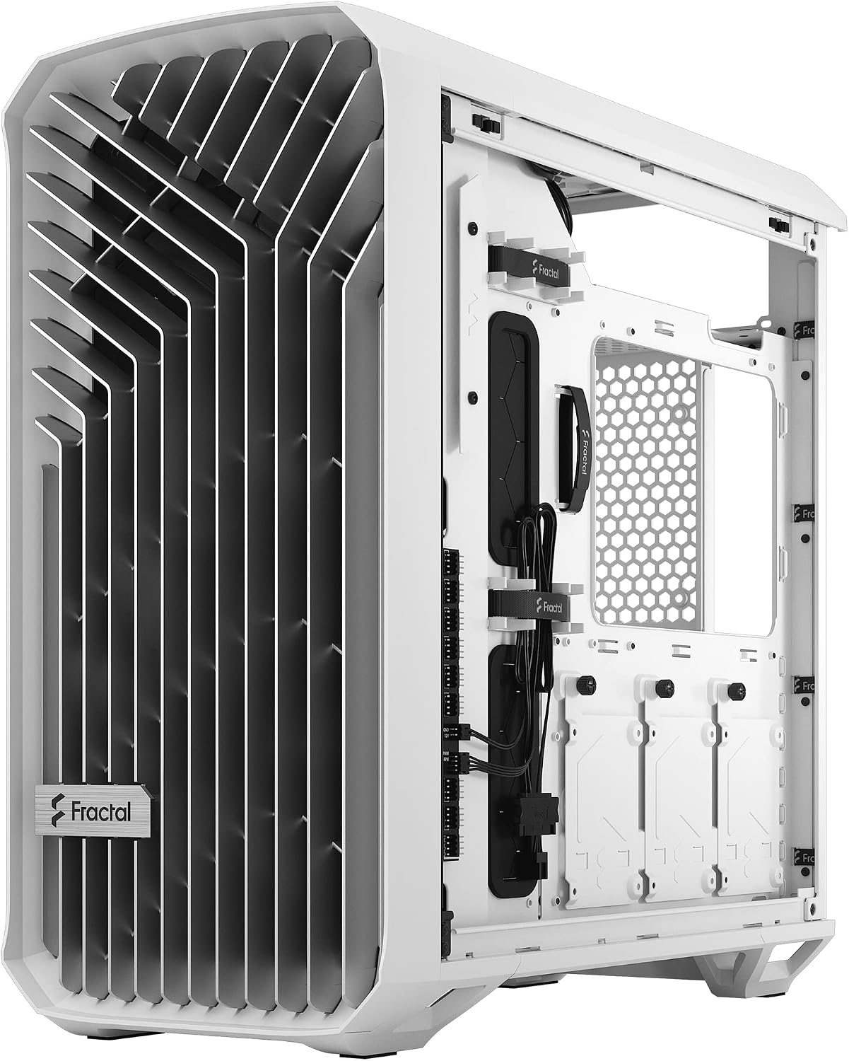 Fractal Design Torrent Compact RGB Black - Light Tint Tempered Glass Side Panels - Open Grille for Maximum air Intake - Two 180mm RGB PWM Fans
