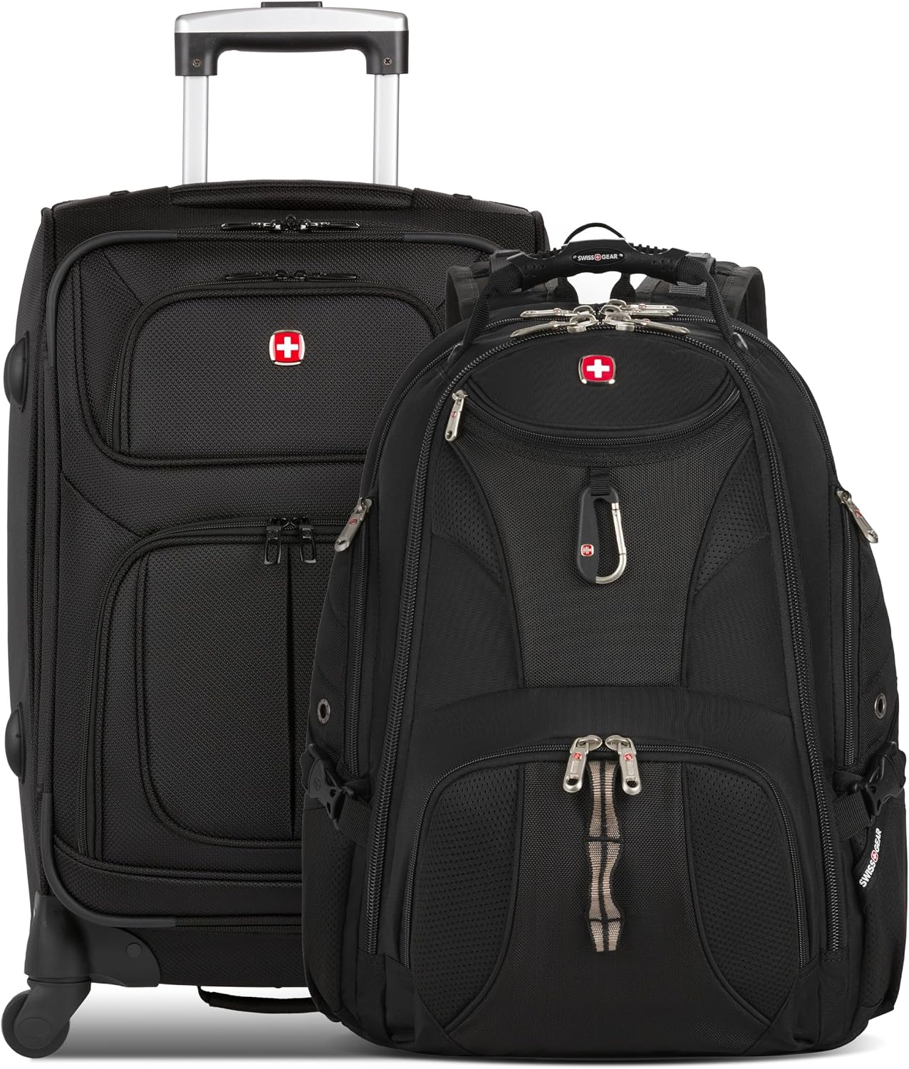SWISSGEAR Sion Carry-On Spinner Luggage, Softside Expandable, Lightweight Suitcase, Dark Grey, 22.75-Inch