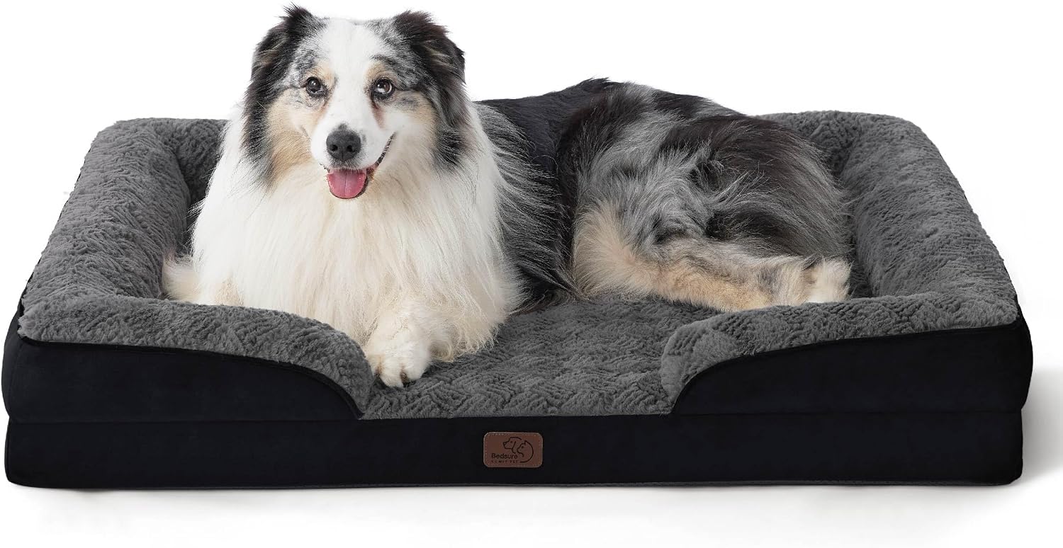 Bedsure Orthopedic Dog Beds Large Sized Dog with Removable Washable Cover