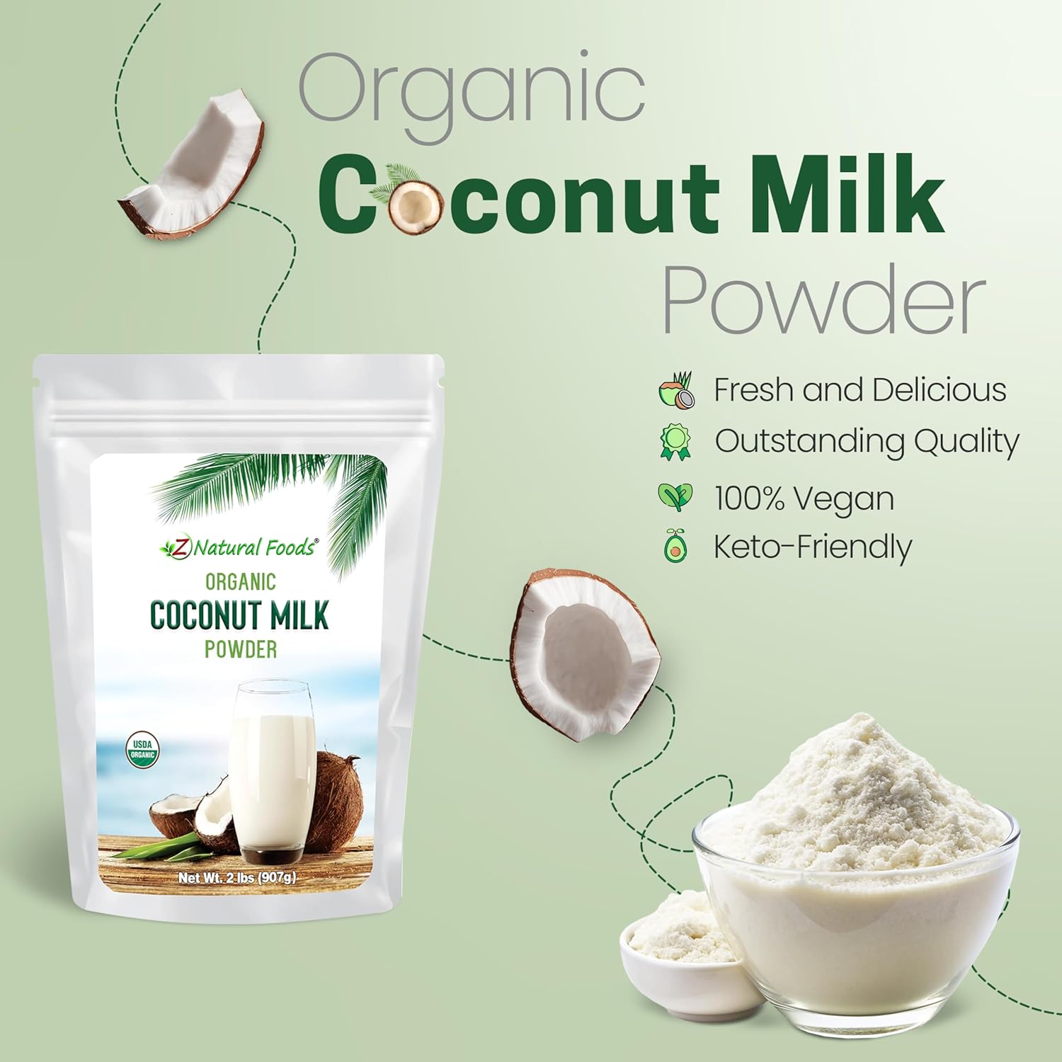 Z Natural Foods Premium Whole Milk Powder - Pasteurized Dry Milk, 5 lb