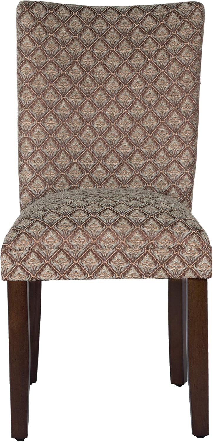 Homepop Home Decor | Classic Upholstered Parsons Dining Chairs | Set of 2 Accent Dining Chairs with Nailhead Trim, Natural Linen
