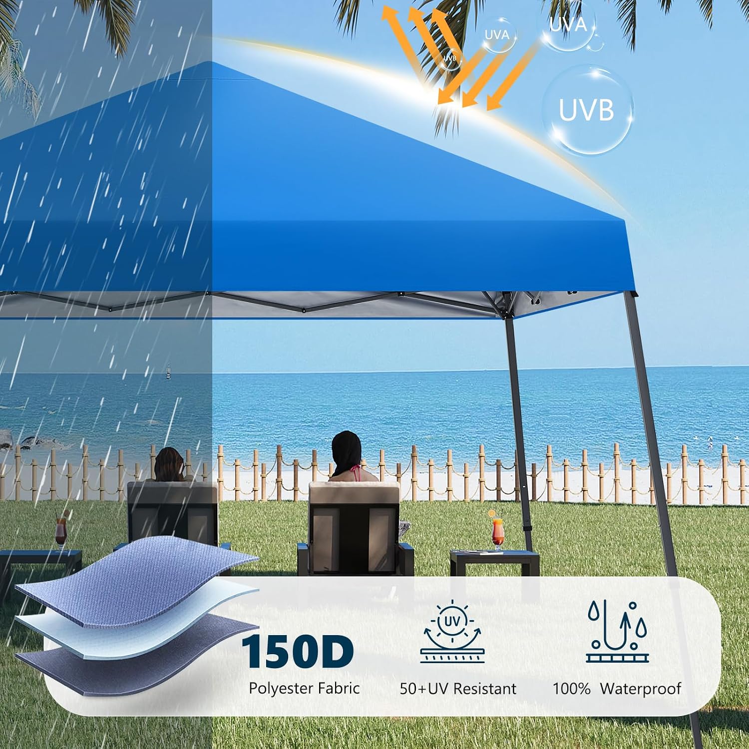 MASTERCANOPY 11x11 Slant Leg Pop Up Canopy Tent Black