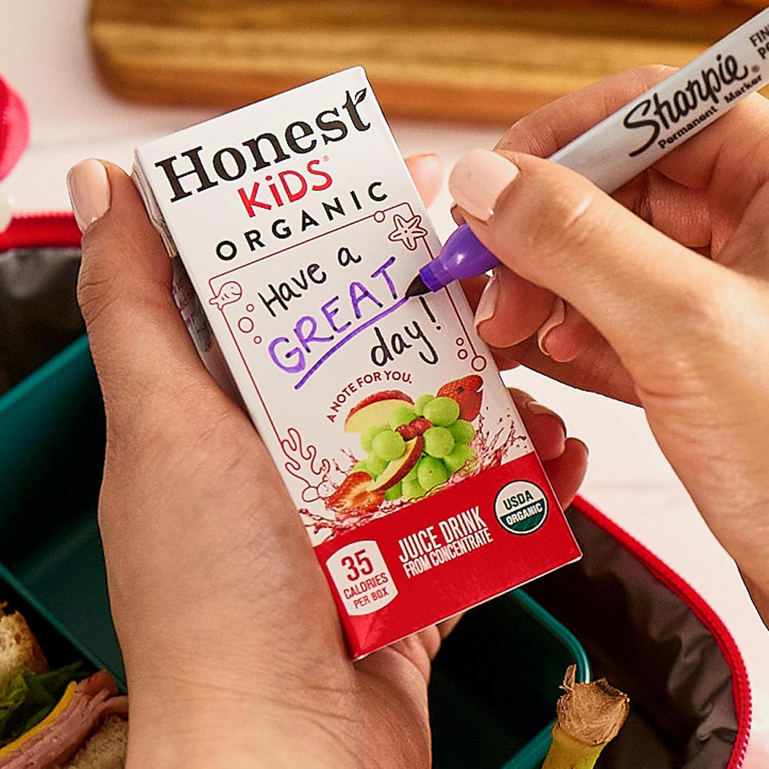 Honest Kids Appley Ever After, Organic Juice Drink, 6 Fl oz Juice Boxes, Pack Of 40, Apple