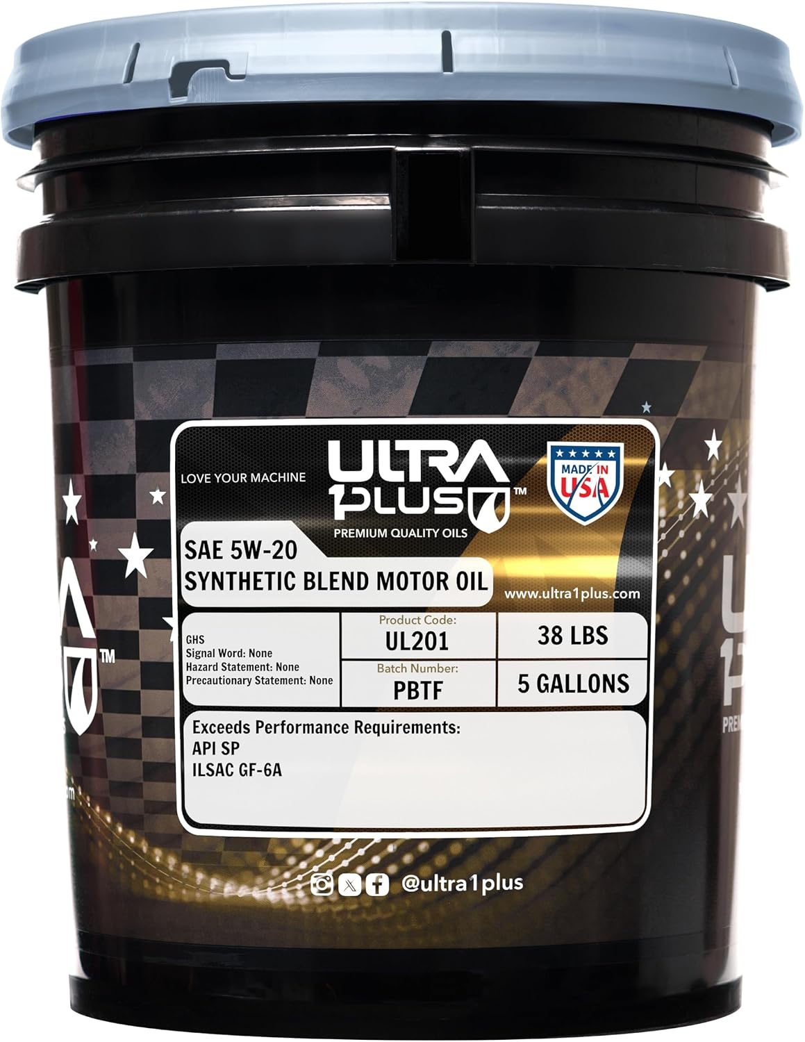 SAE 5W-30 Synthetic Blend Motor Oil API SP ILSAC GF-6A 1 Gallon