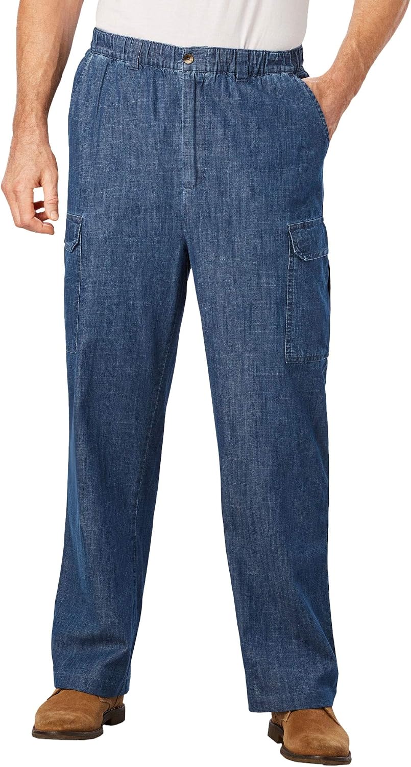 KingSize Knockarounds Full-Elastic Waist Cargo Pants