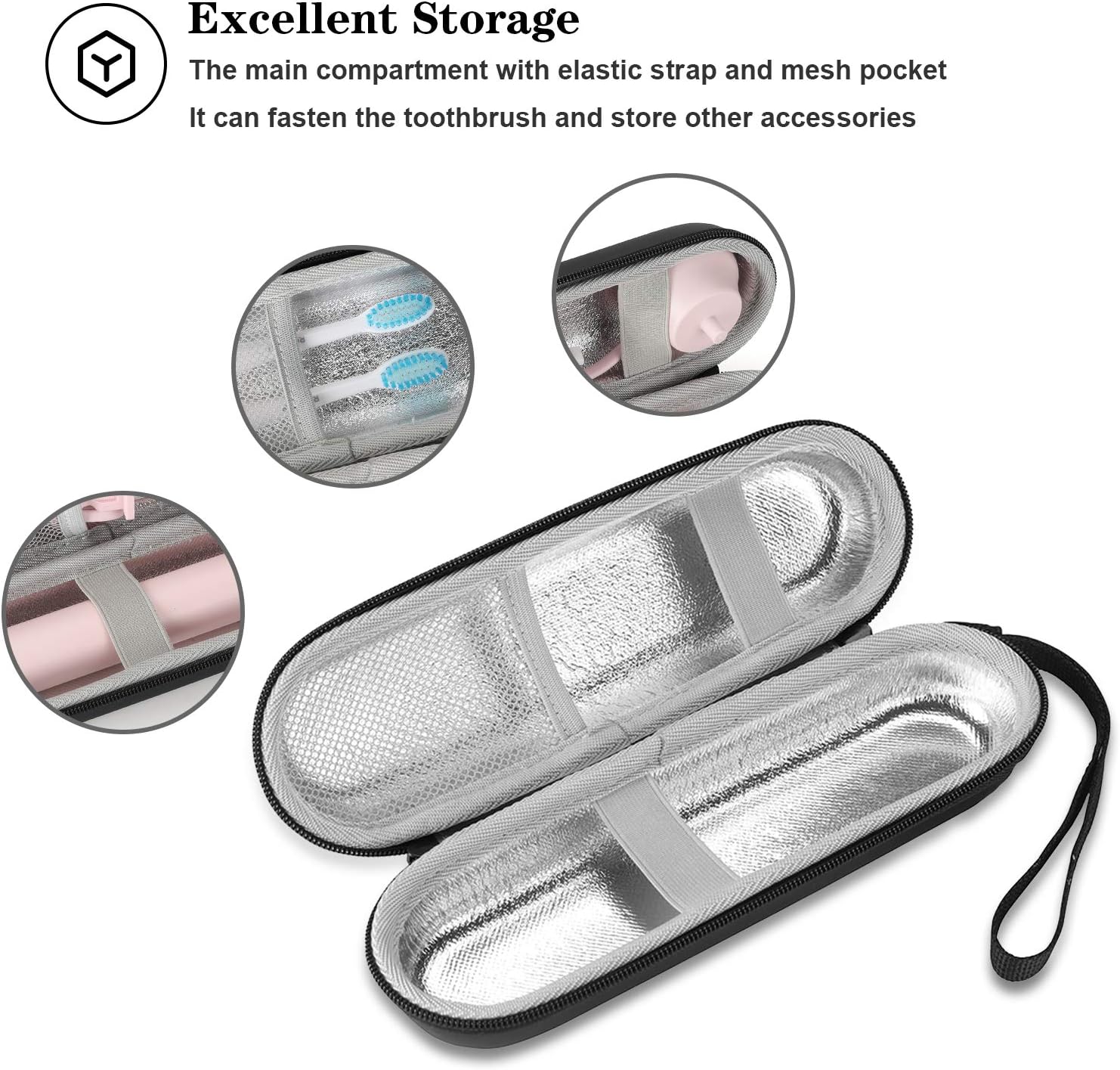 ProCase Electric Toothbrush Hard Travel Case Compatible with Oral-B Pro 1000 8000, Sonicare 1100 5100 6100