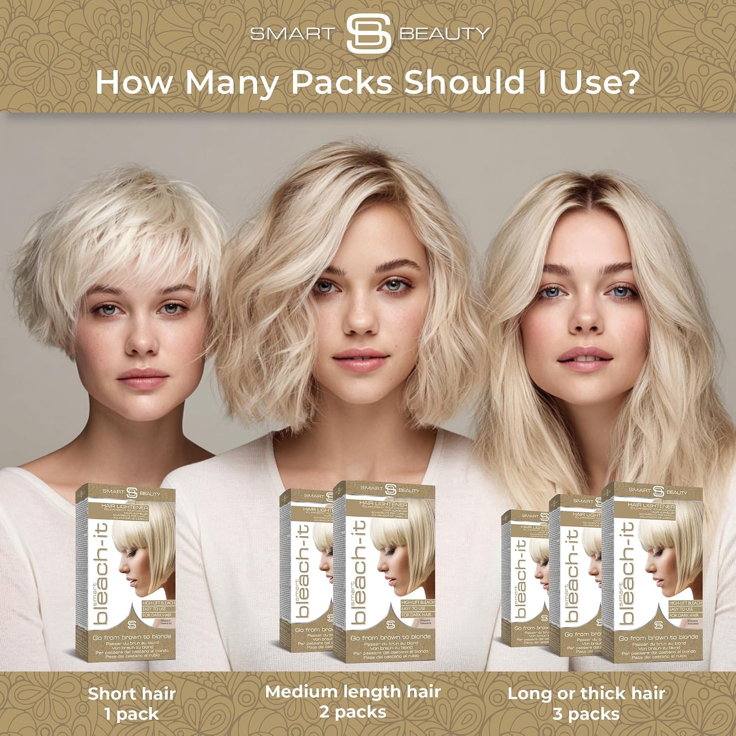 Smart Beauty Blonde Bleach-It, The Ultimate Lightener for Dark Hair, Perfect for Highlighting and Vibrant Pastel Colour, Hair Bleach Kit, Vegan & Cruelty Free