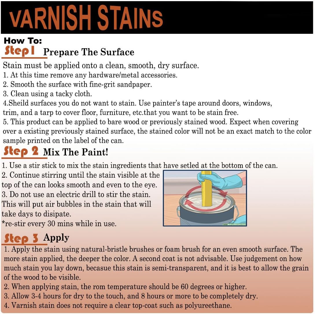 Diamond Brite Interior Varnish Stain, Walnut, 1 Gallon, 70200-1