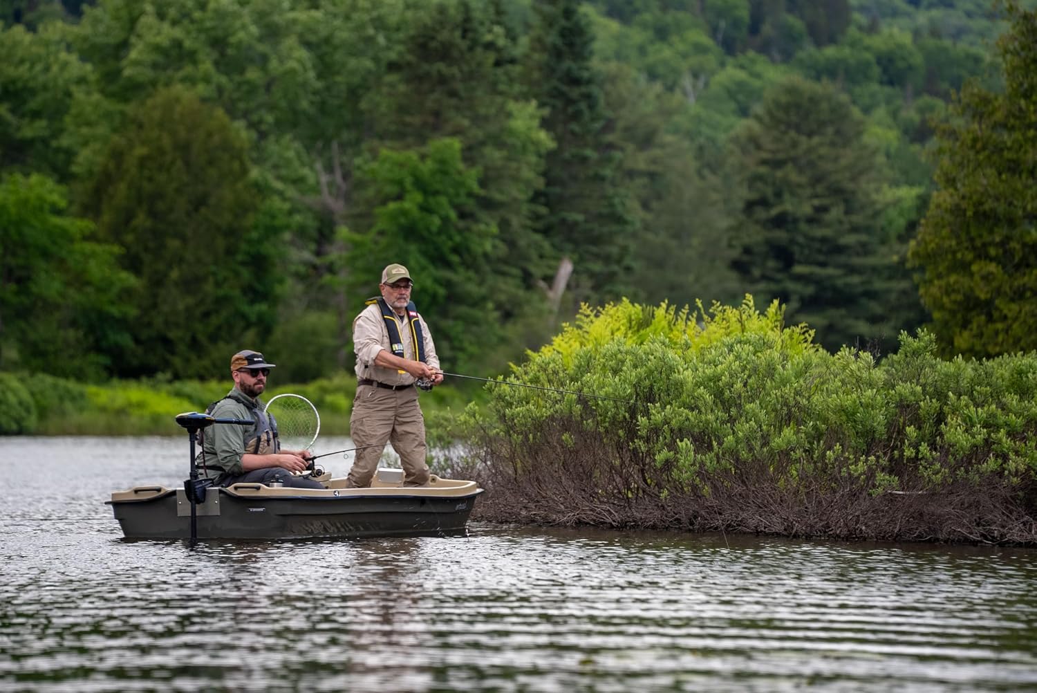 Pelican - Boat Intruder 12 - Jon Fishing Boat - 12 ft. - Great for Hunting/Fishing, Khaki/Beige