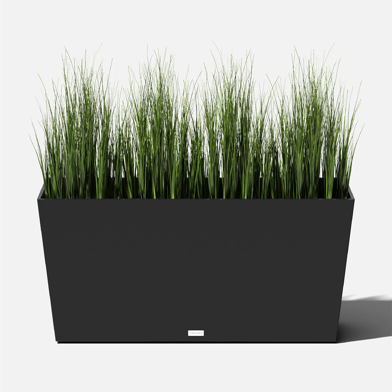 Veradek Pure Series Midori Planter - Wide Outdoor Planter | Made From Durable Plastic With Pre-Drilled Drainage Holes. Modern Porch/Patio Décor for Plants, Flowers and Herbs