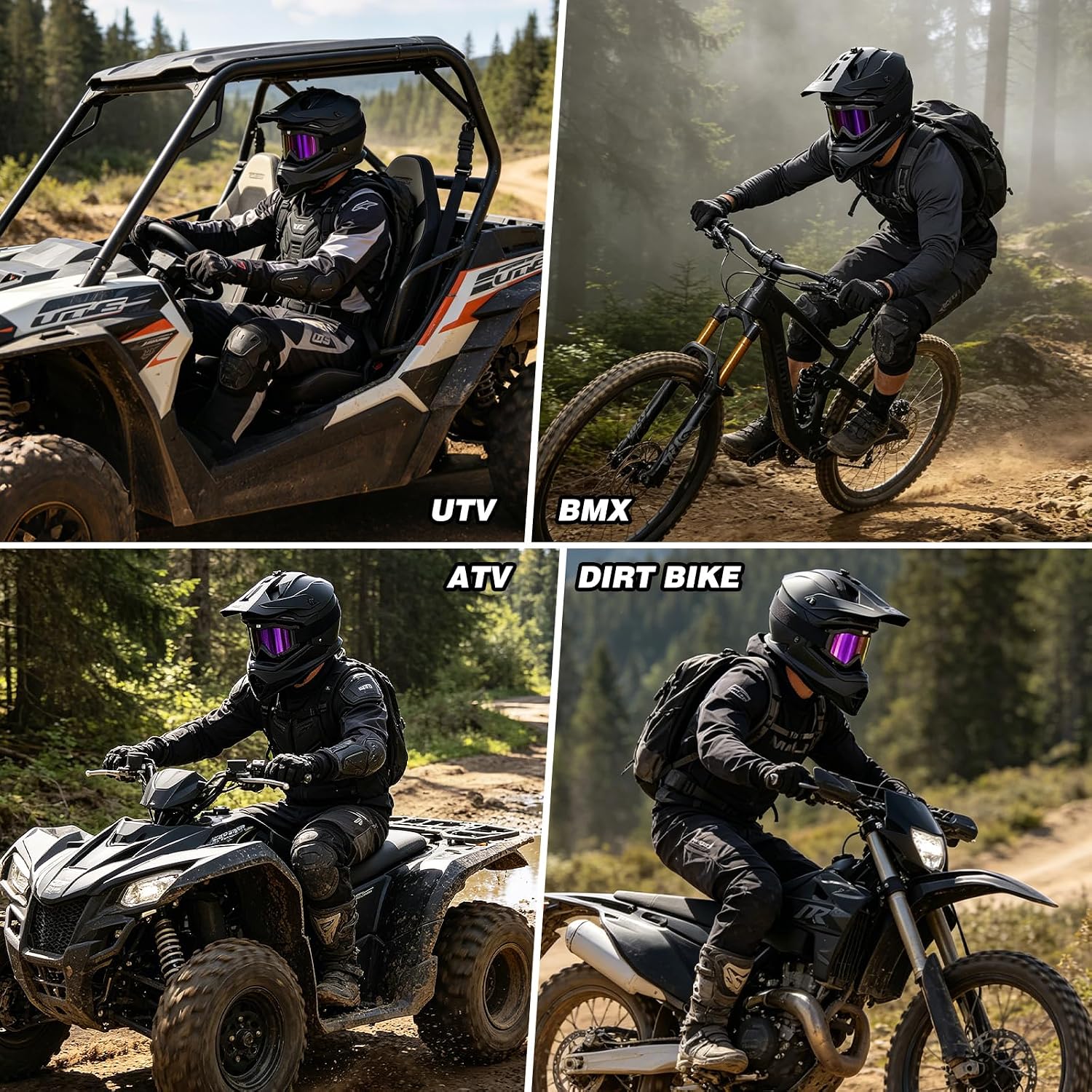 Adult Dirt Bike Helmet DOT Approved,WS901 Full Face Motocross Set | Includes Goggles Gloves,adjustable visor and washable liner for UTV MX Dirtbike ATV OffRoad