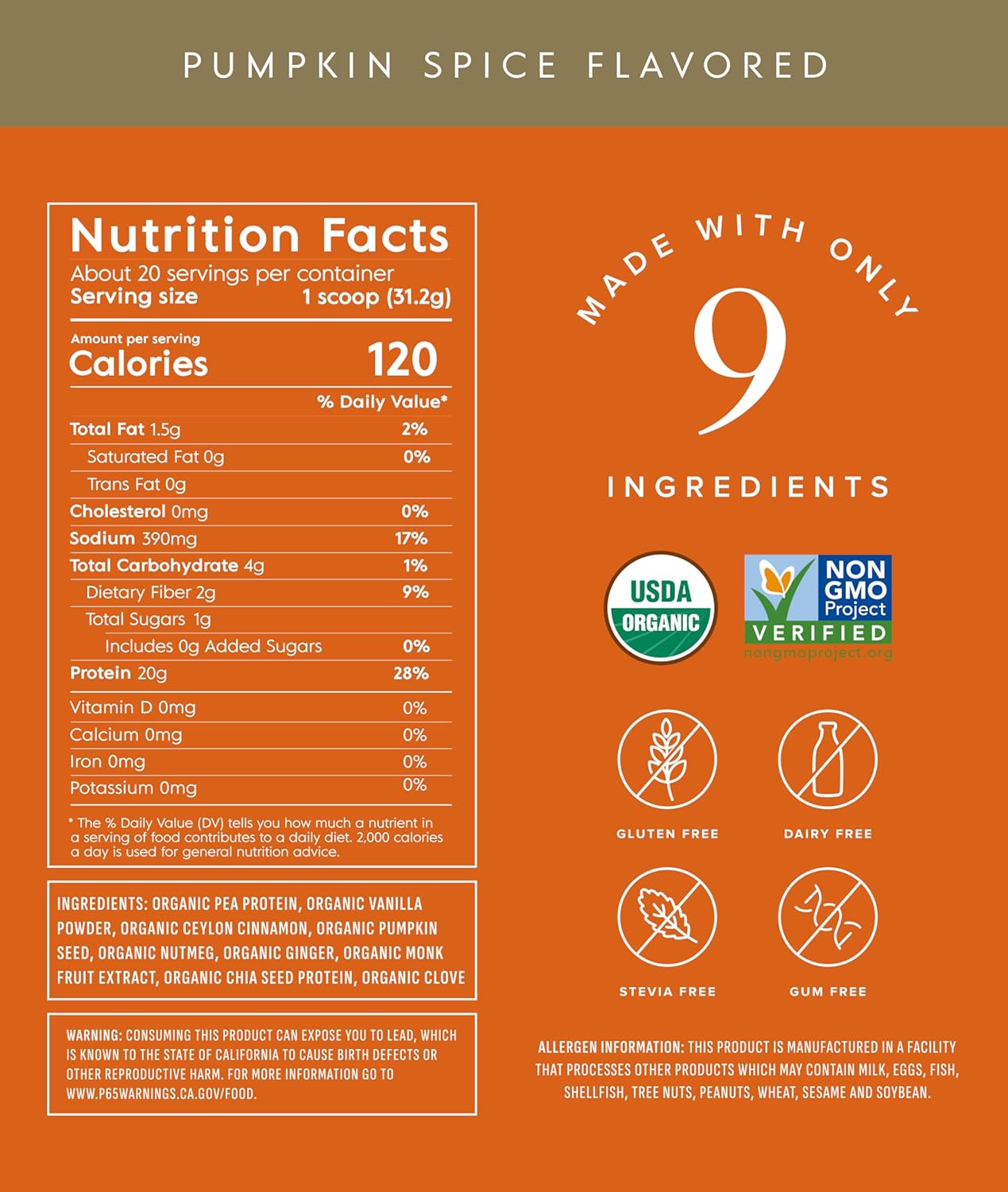 Truvani Organic Plant Based Protein Powder | Chocolate Peanut Butter