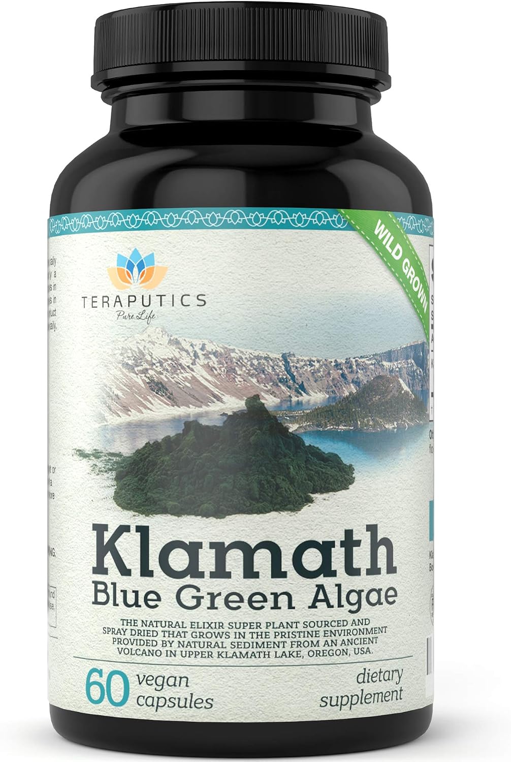 Premium Klamath Lake Blue Green Algae - More Powerful Than Spirulina And Chlorella Supplements | Pure Chlorophyll Rich SuperFood