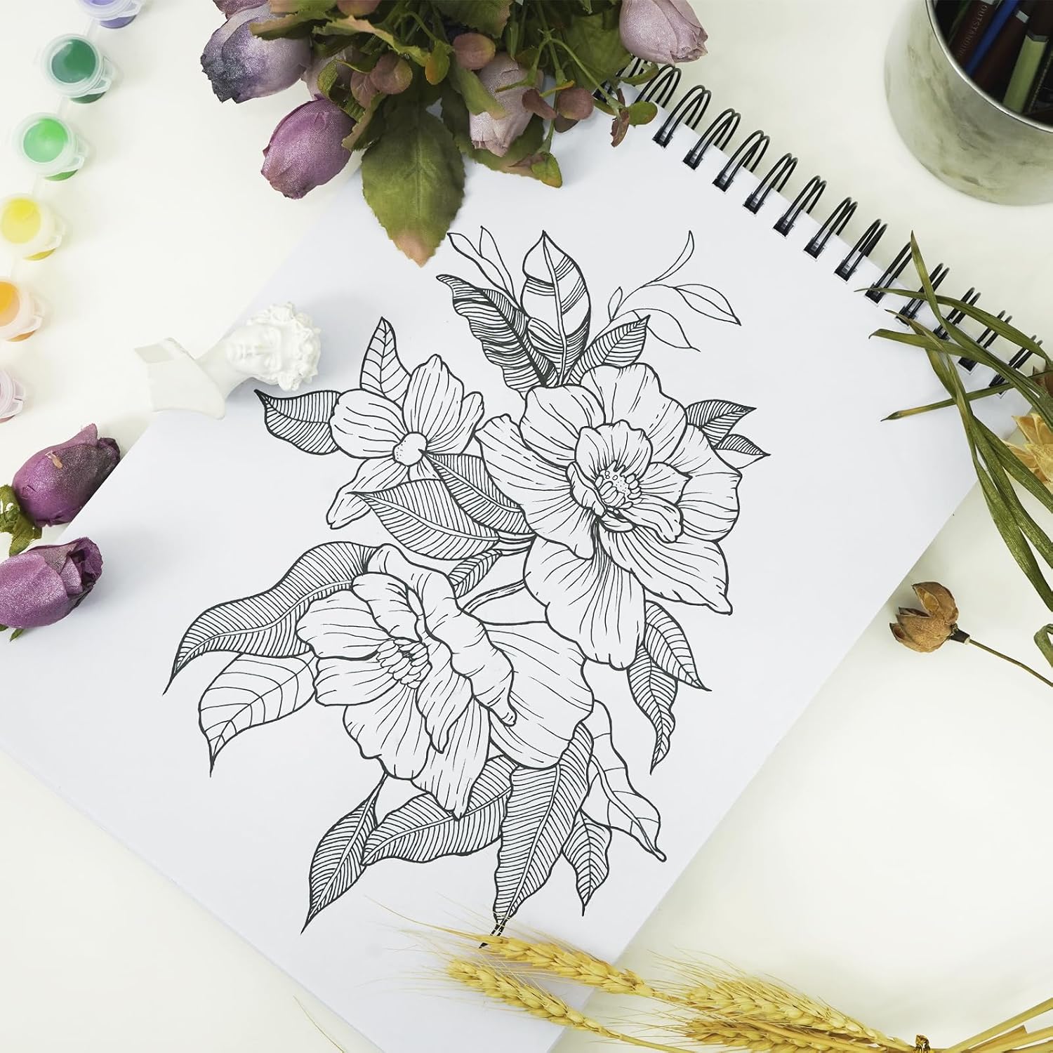 conda 8.5"x11" Sketch Book, 80 Sheets (68 lb/100gsm), Spiral Bound Artist Sketch Pad, Durable Acid Free Drawing Paper for Drawing Painting