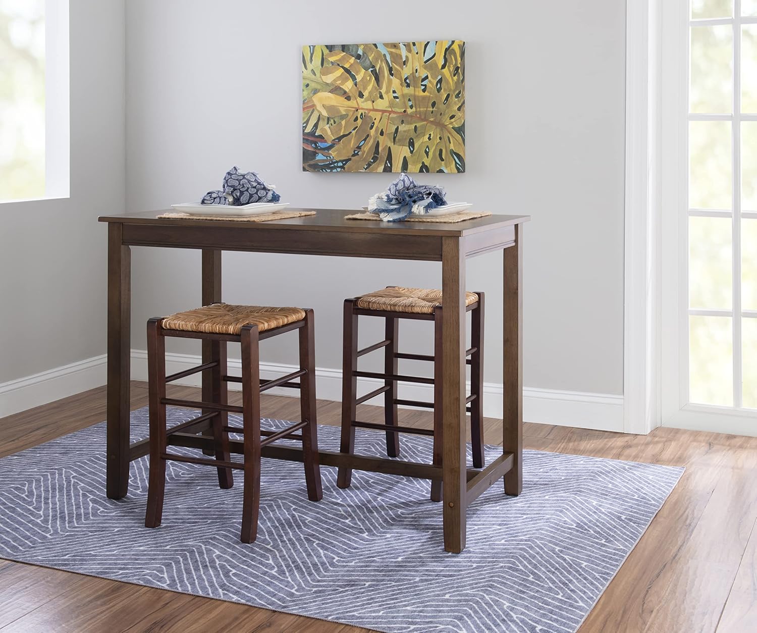 Linon Claridge Rustic Wood 36 inch Height Pub Table