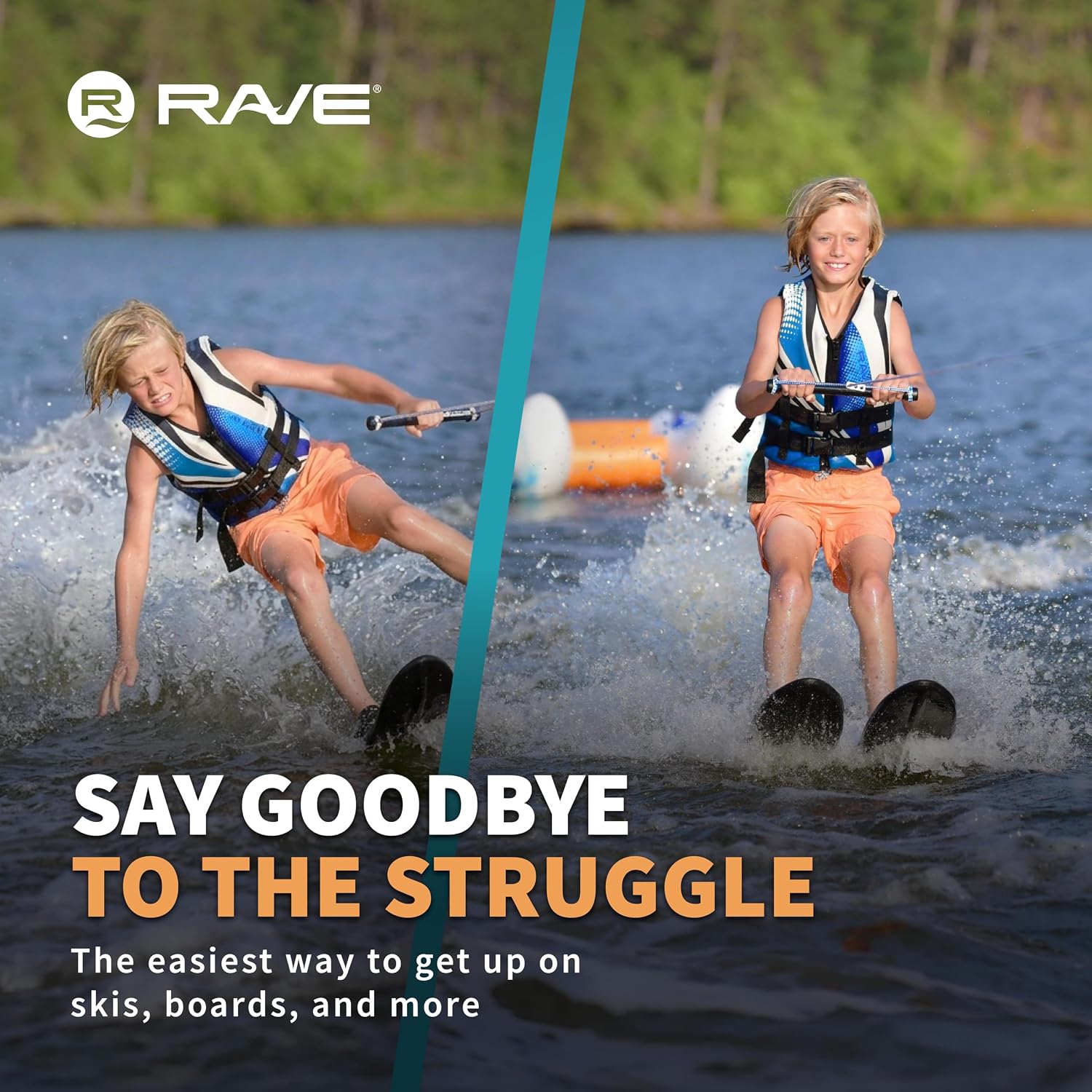 Rave Sports Aqua Buddy Inflatable Water Sports Ski or Wakeboard Trainer