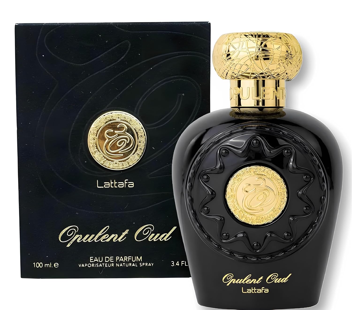 Lattafa Opulent Oud for Unisex Eau de Parfum Spray, 3.4 Ounce