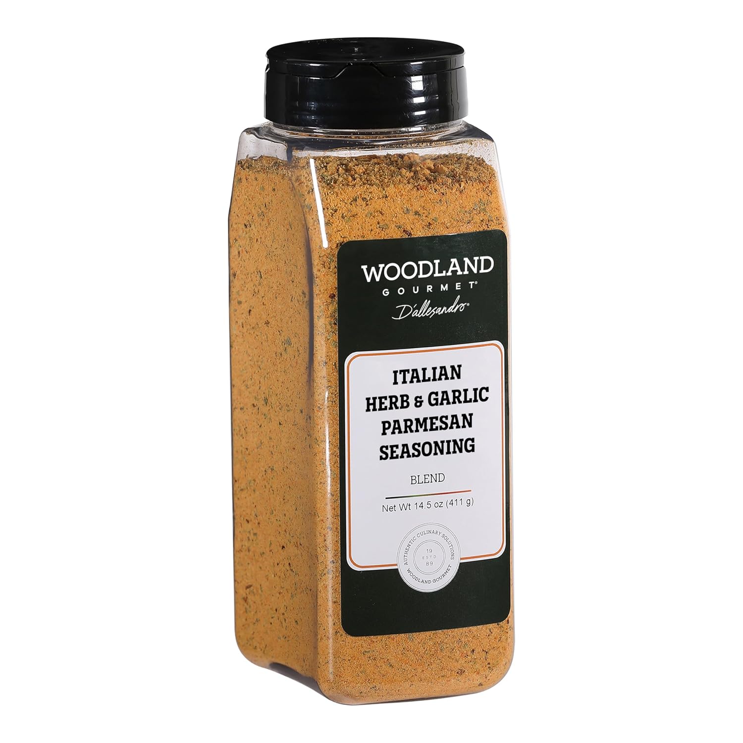 Truffle Parmesan & Black Garlic Seasoning, 18 oz – Gourmet Finishing Cheese Blend with Black Truffle Salt & Fermented Black Garlic, by Woodland Gourmet