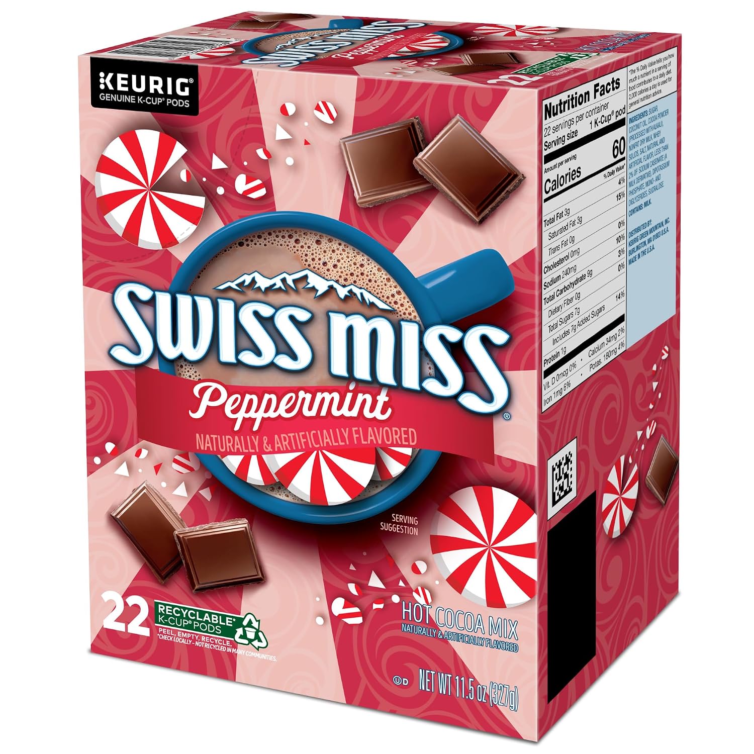 Swiss Miss Milk Chocolate Hot Cocoa Keurig Single-Serve K Cup Pods, 28 Count