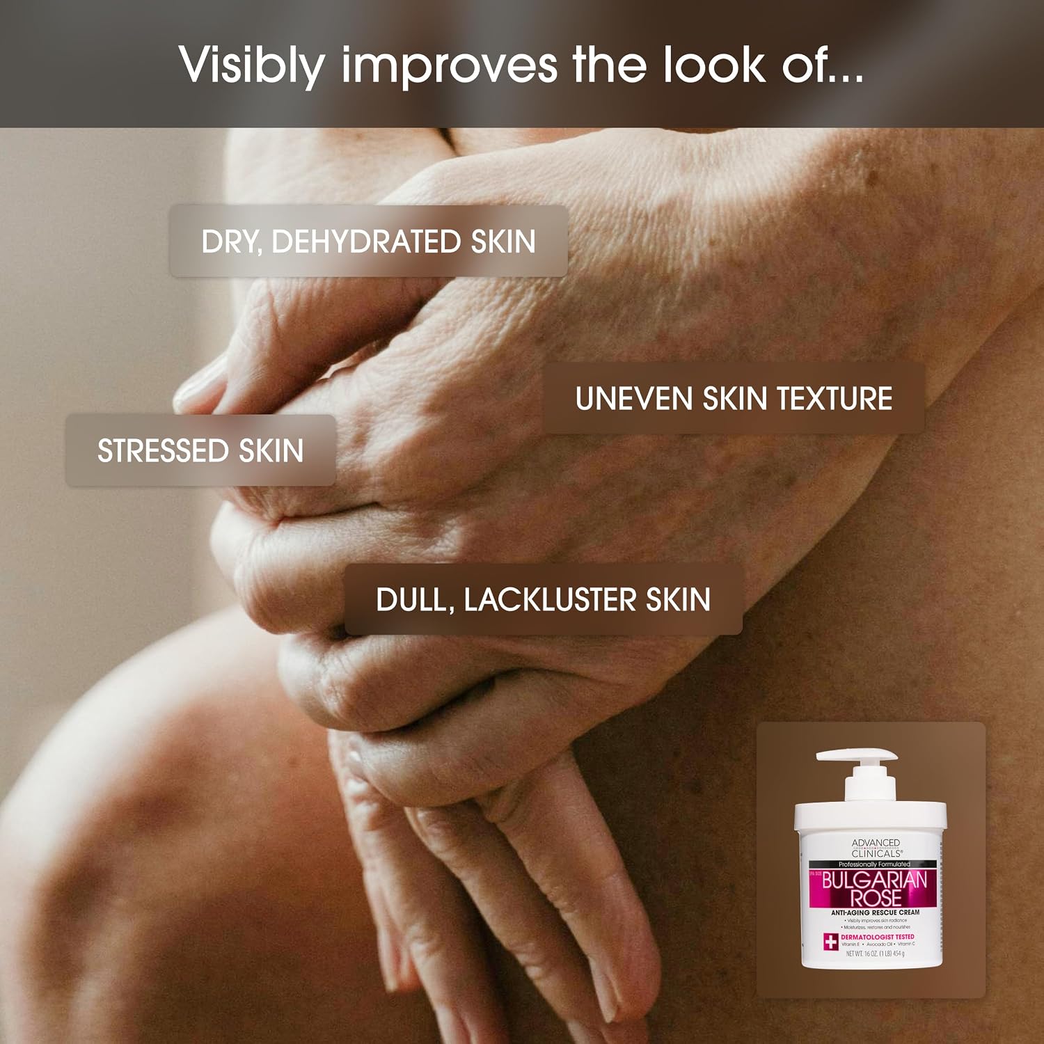 Advanced Clinicals Coconut Oil Body Cream For Women & Men | Hydrating Coconut Lotion For Extremely Dry Skin | Visible Anti Aging Body Butter Skin Care Balm Moisturizer For Hand, Heel, Feet, 16 Ounce