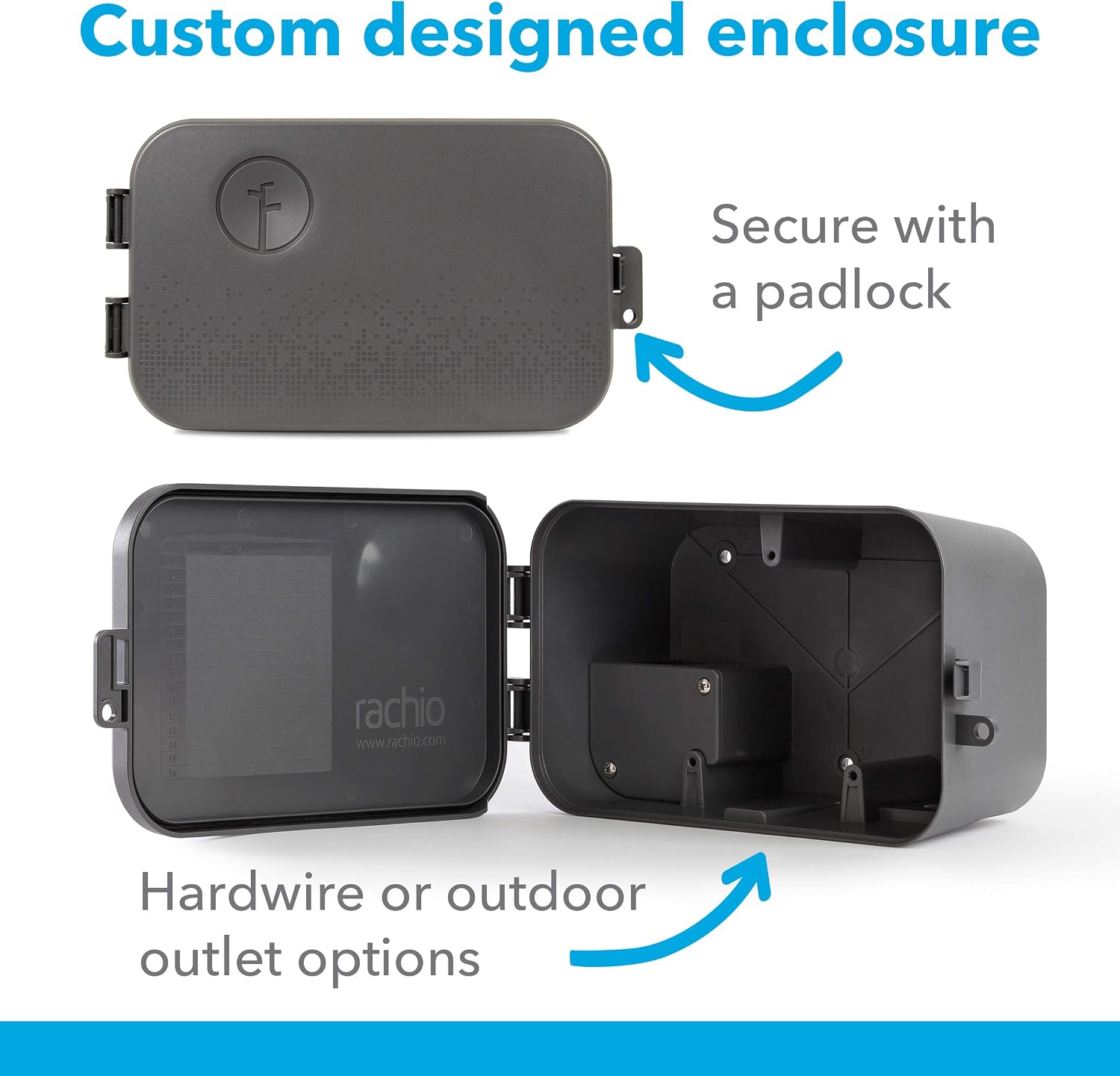 Rachio Smart Sprinkler Controller Weatherproof Outdoor Enclosure | Compatible with Rachio 2nd & 3rd Gen Smart Controllers to protect your controller