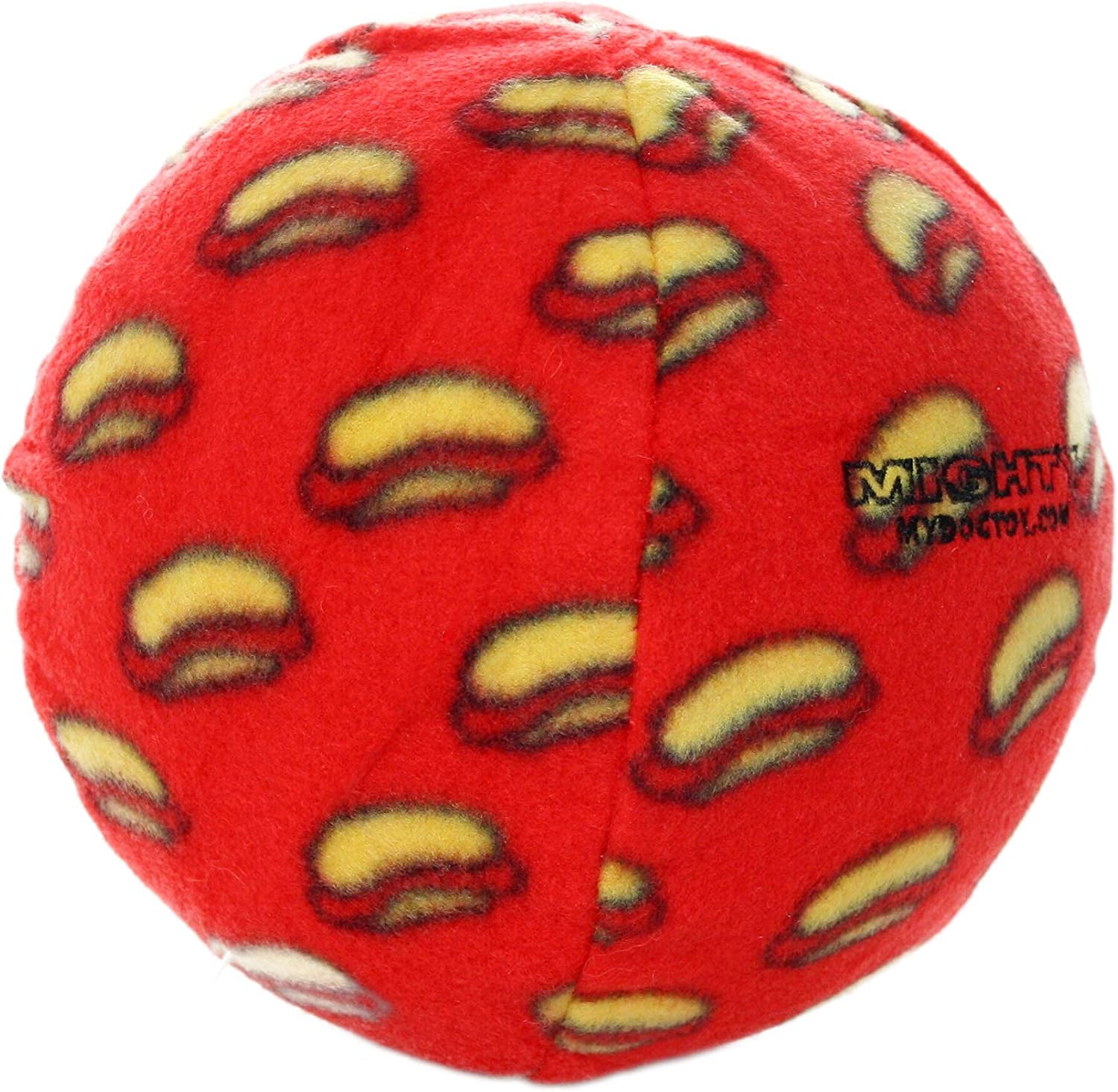 MIGHTY Tuffy 2 Pack Medium Ball Dog Toy: Ultra Durable Plush Toy with Multiple Layers & Reinforced Seams, Washable and Floats, Vinyl Ball & Fleece