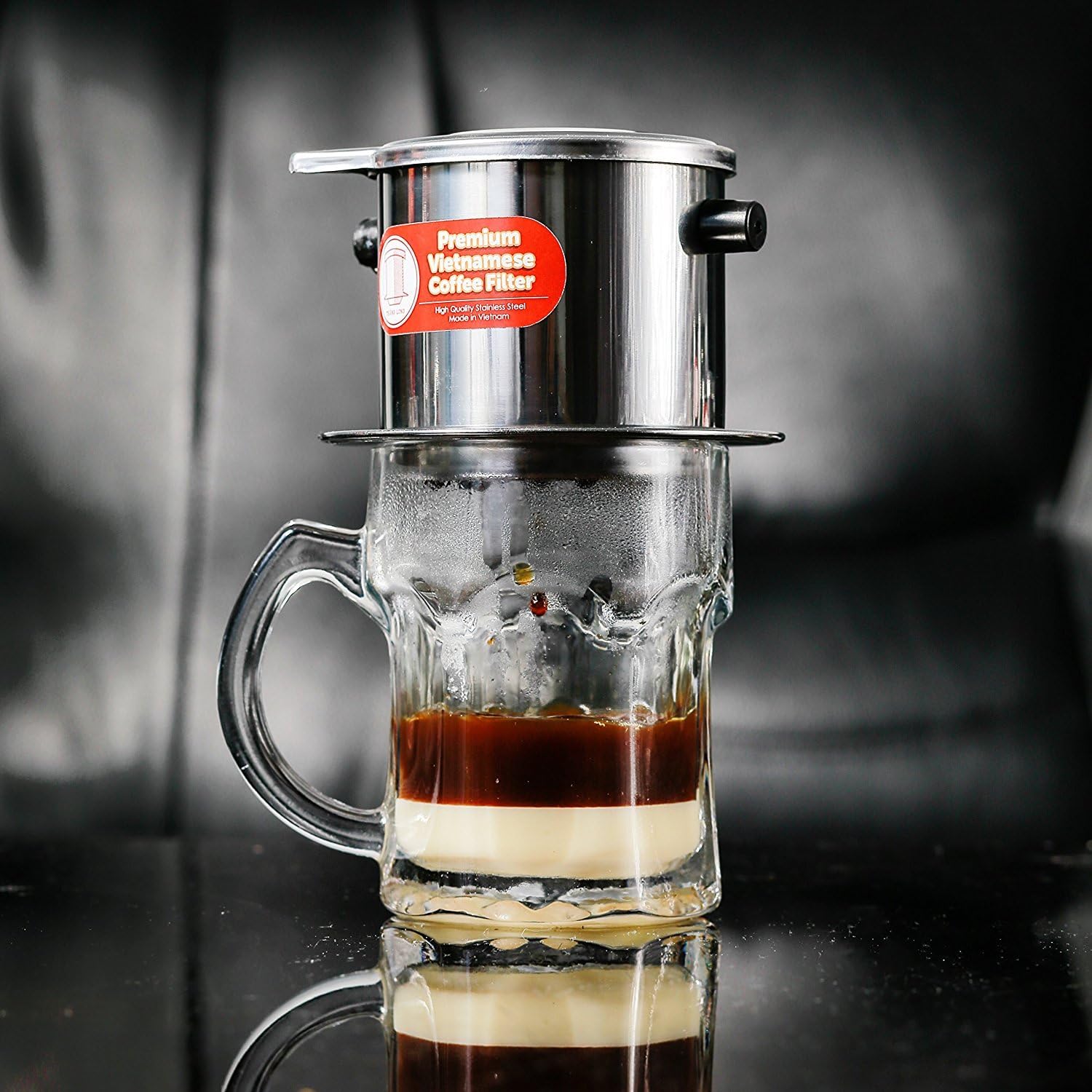 Vietnamese Drip Coffee Maker Filter. Single Cup Serve. Inox. 6 oz Small Stainless Steel
