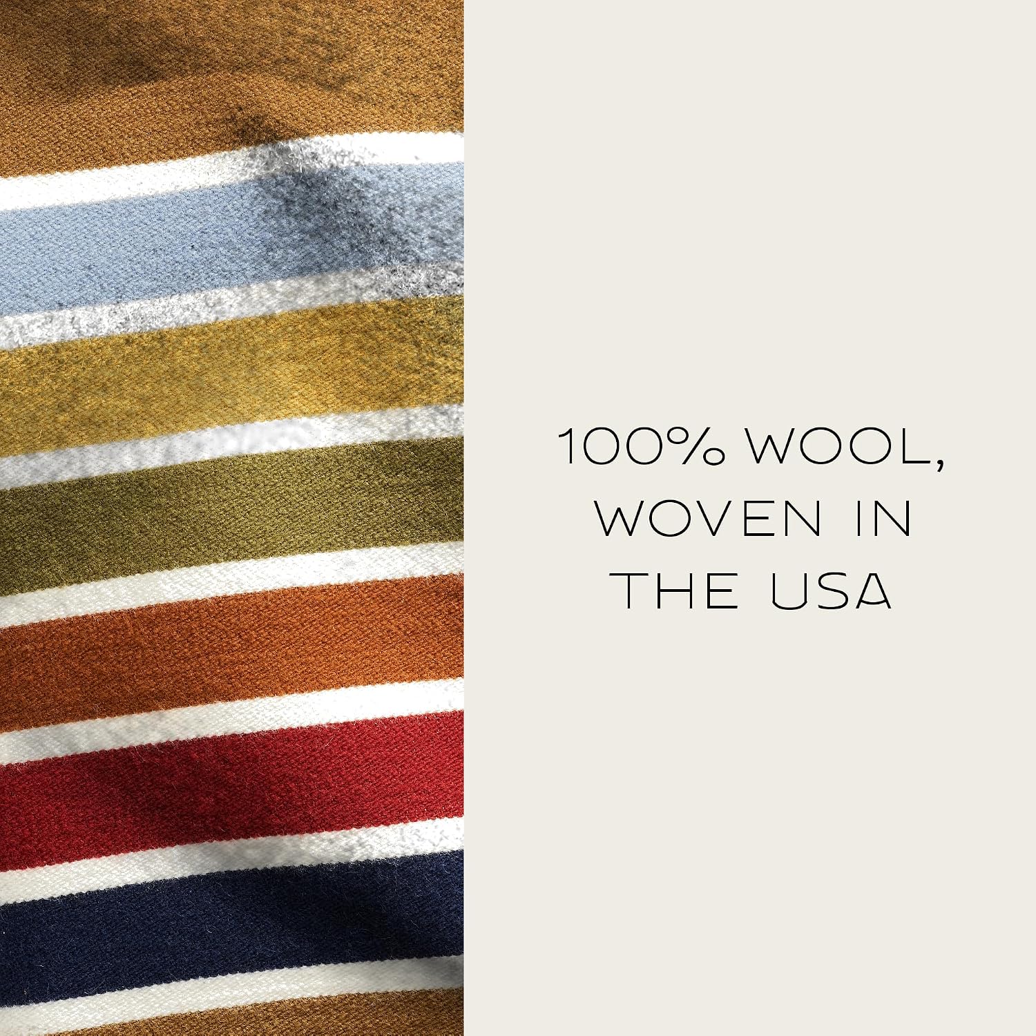 Pendleton National Park Blanket Full 80" x 90", 100% Wool | Iconic Park Stripes Collectible Keepsake - Glacier