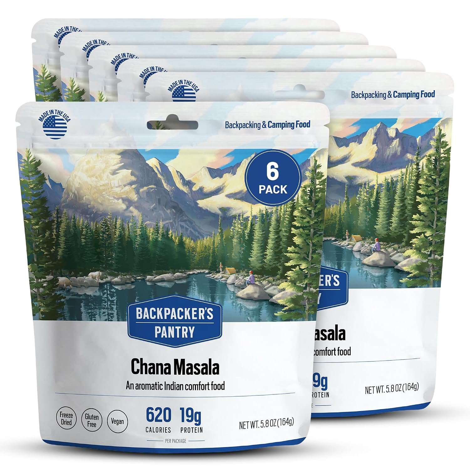Backpacker's Pantry Lasagna | 1-Pack | 29g Protein | 620 Cal | Vegetarian, Nut Free | Made in the USA | Freeze Dried Meal & Camping Food