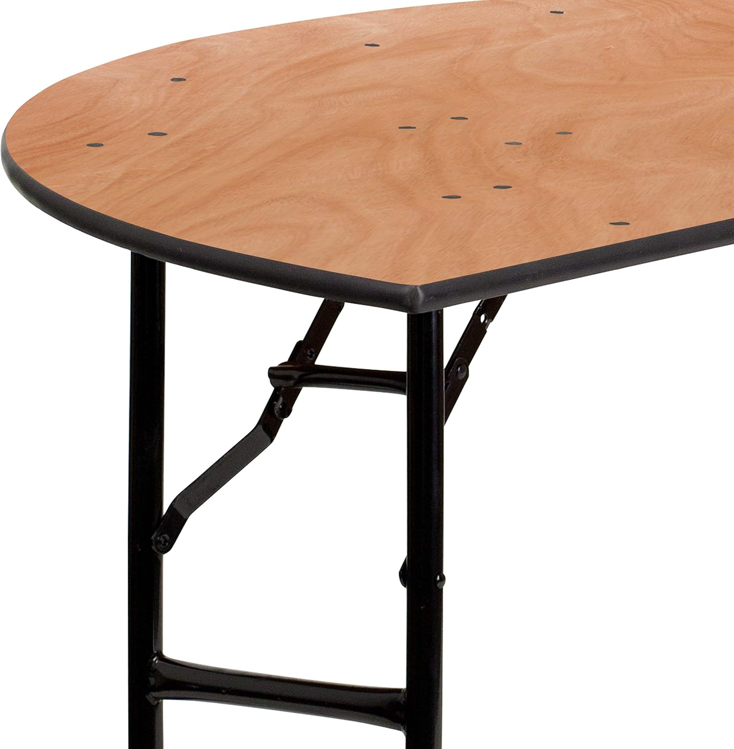 BizChair 5-Foot Half-Round Wood Folding Banquet Table