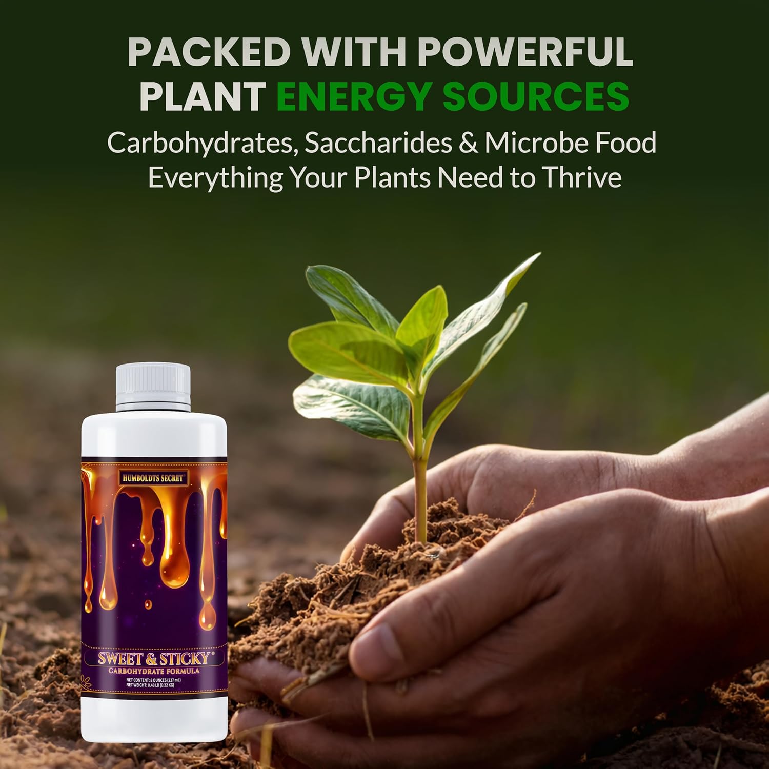 Humboldts Secret Sweet & Sticky Carbohydrate and Saccharide Plant Energy Additive | Indoor and Outdoor Plant Nutrients Enhancer for Growth and Aroma | Boosts Flavor and Development | 32 Ounce
