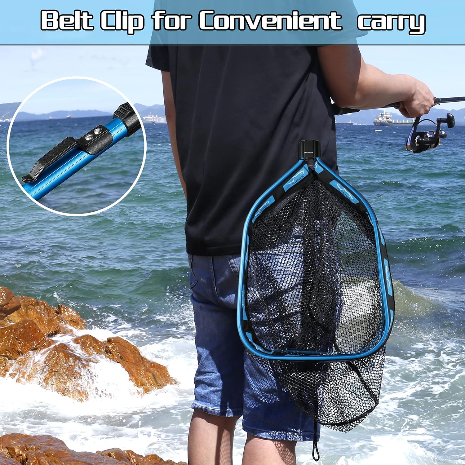 PLUSINNO Floating Fishing Net for Steelhead, Salmon, Fly, Kayak, Catfish, Bass, Trout Fishing