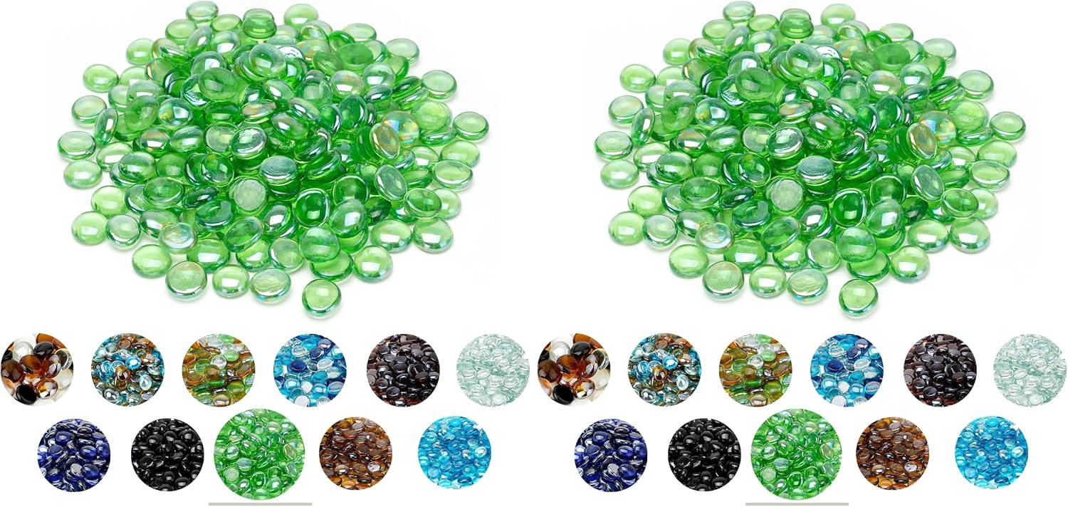 Skyflame 10-Pound Fire Glass Beads for Fire Pit Fireplace, Onyx Black