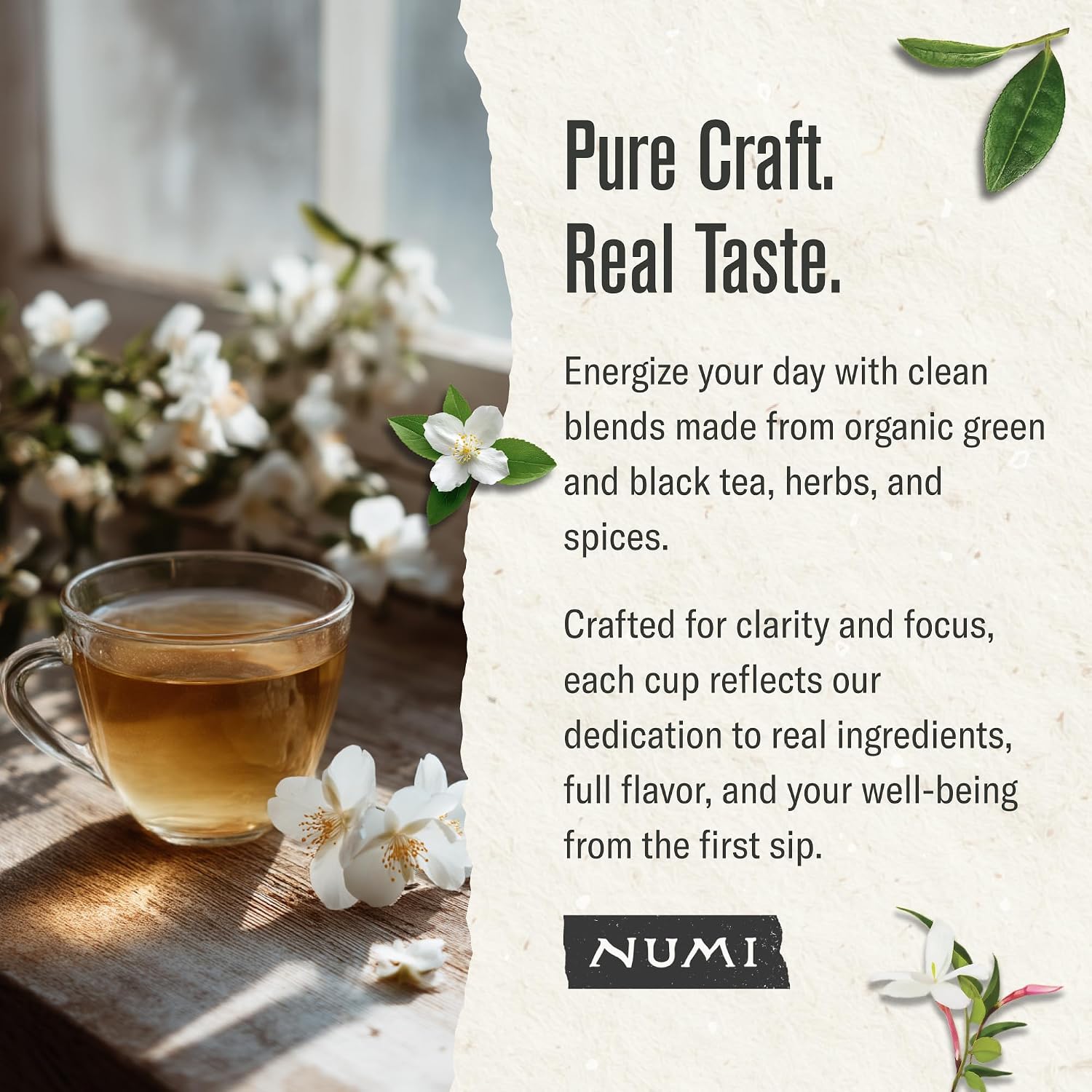 Numi Gunpowder Loose Leaf Green Tea - Organic Tea Leaves - 16 Ounces - Brews 200 Cups - Medium Caffeine Green Tea