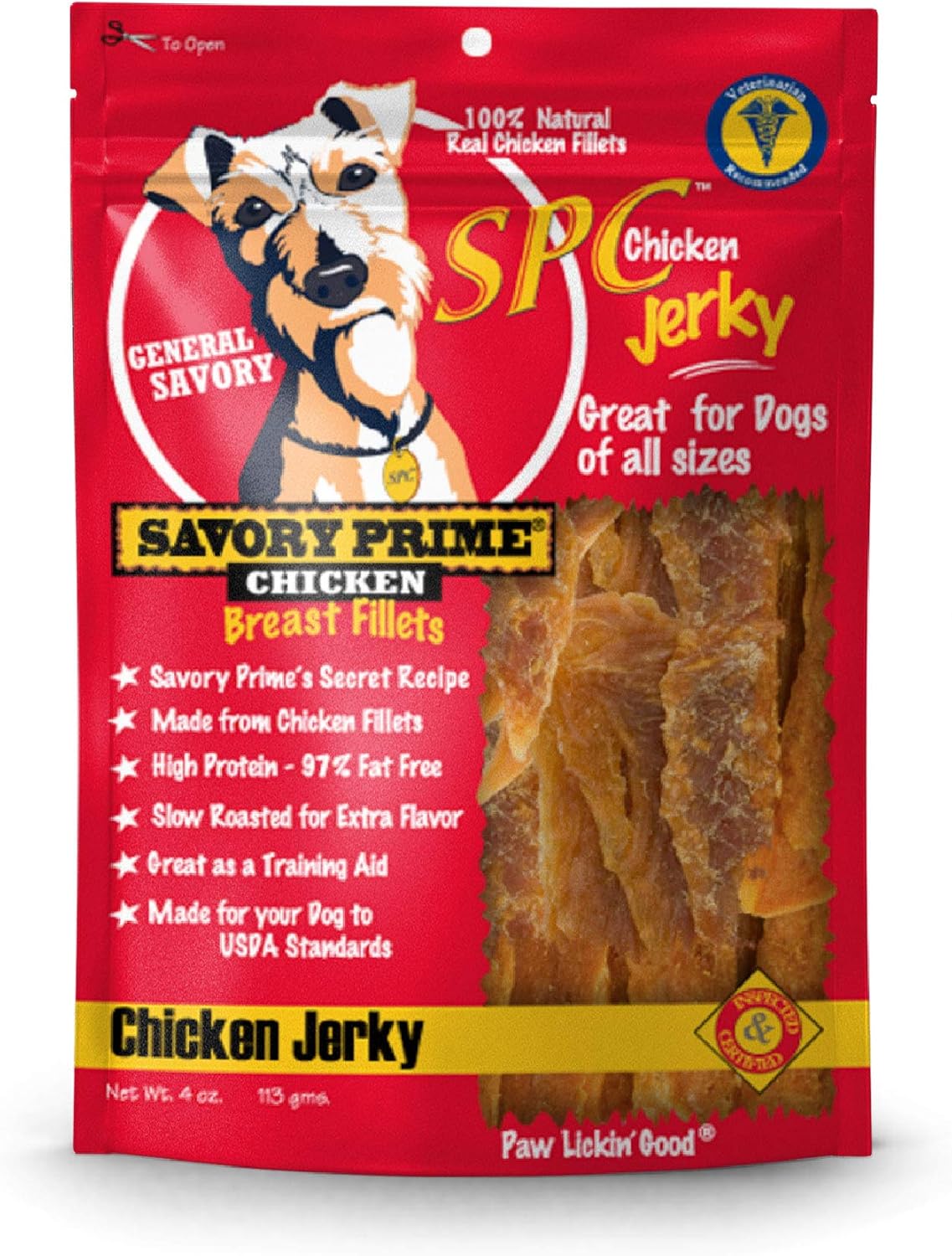 Savory Prime Chicken Jerky Treat, 4-Ounce