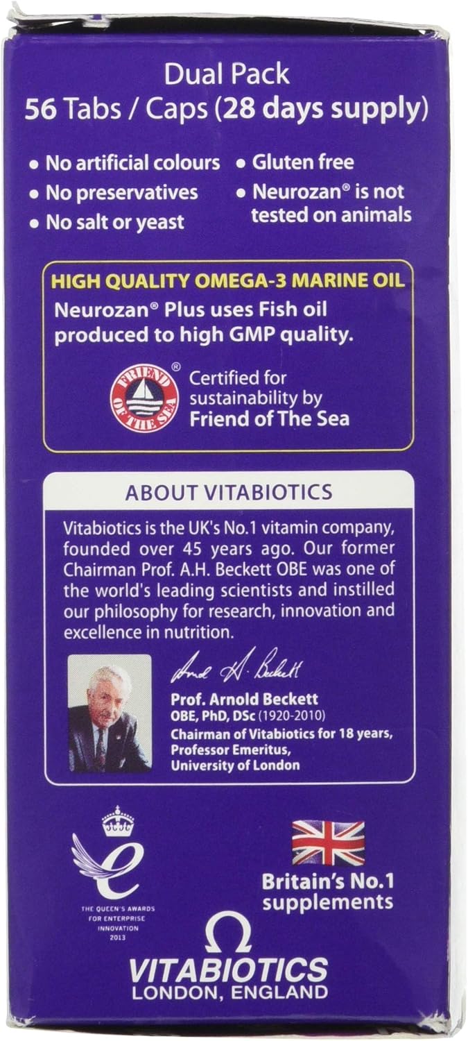Neurozan Vitabiotics Plus Tablets 56 Capsules