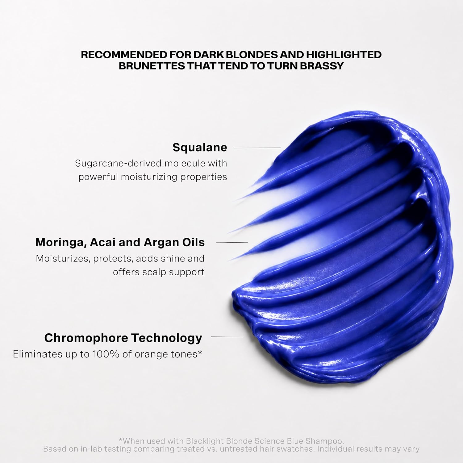 Oligo Professionnel - Blacklight Blue Conditioner for blondes - Vegan - Eliminate Brassy tones - Refresh faded highlights - Argan oil - Hydrating Formula - 8.5oz