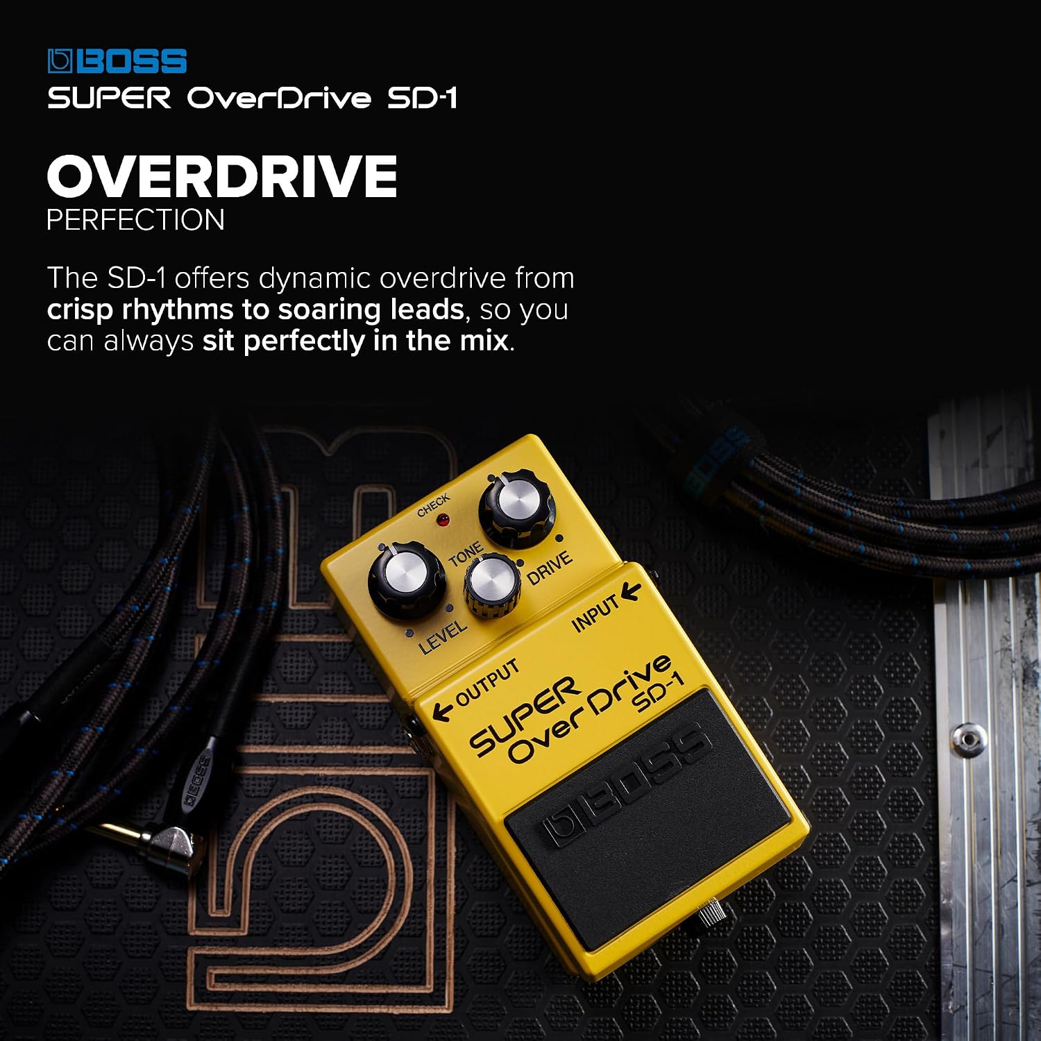 BOSS SD-1 SUPER Overdrive | Compact Overdrive Pedal | Genre-Defining Sound & Feel | Unique Clipping Circuitry Produces Tube-Like Characteristics | Dynamic Tone Options | Easy-To-Use Controls | Compact Overdrive Pedal. Genre-Defining Sound and Feel, Uniqu…