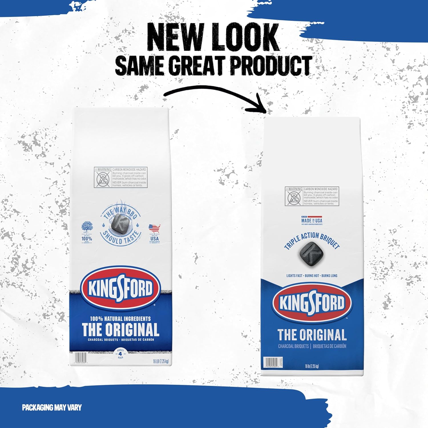 Kingsford Original Charcoal Briquettes, BBQ Charcoal for Grilling, 16 Pounds (Package May Vary)