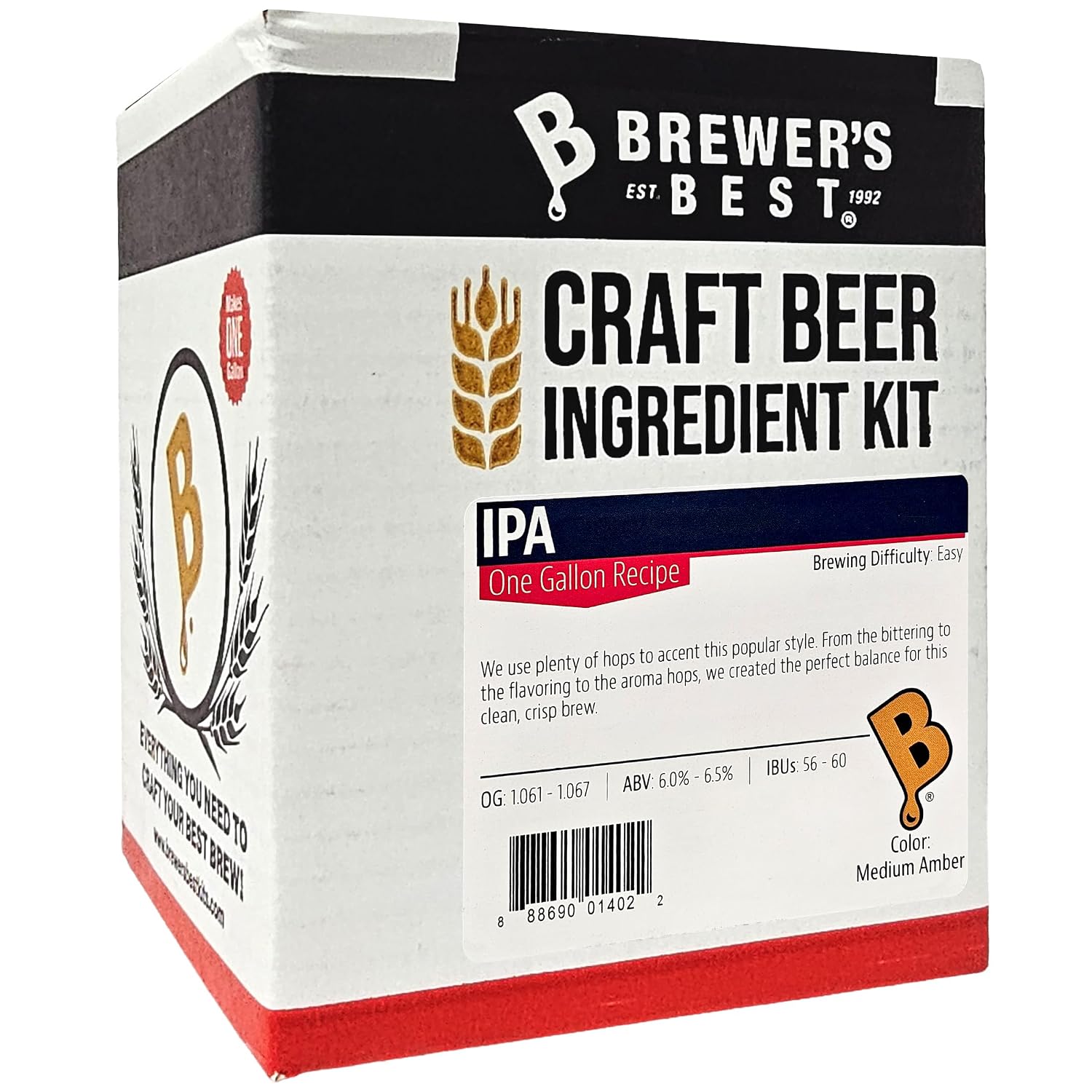Home Brew Ohio One gal Beer Ingredient Kit IPA(India Pale Ale)
