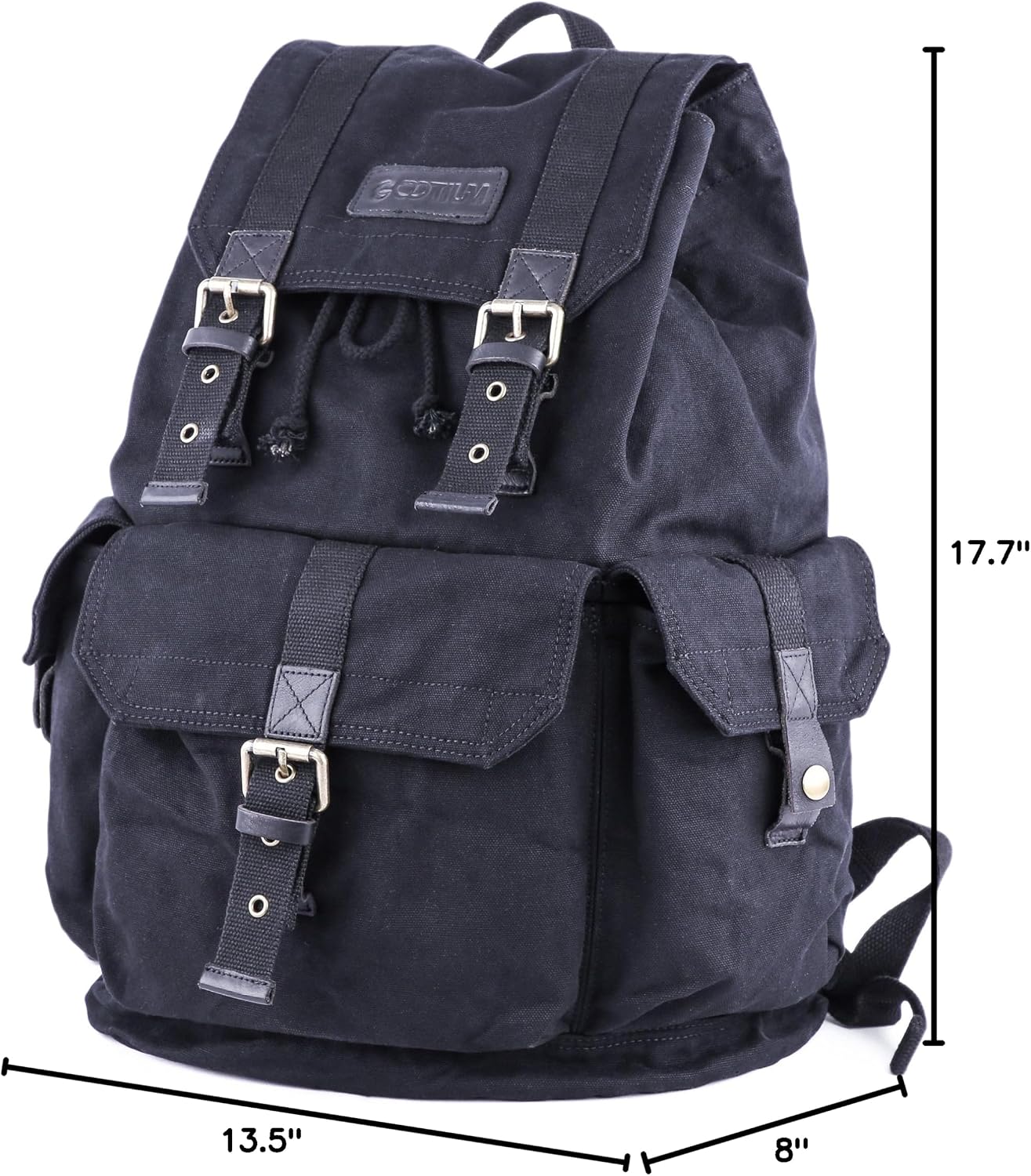 GOOTIUM 21101AMG Specially High Density Thick Canvas Backpack Rucksack, Field Tan, Large