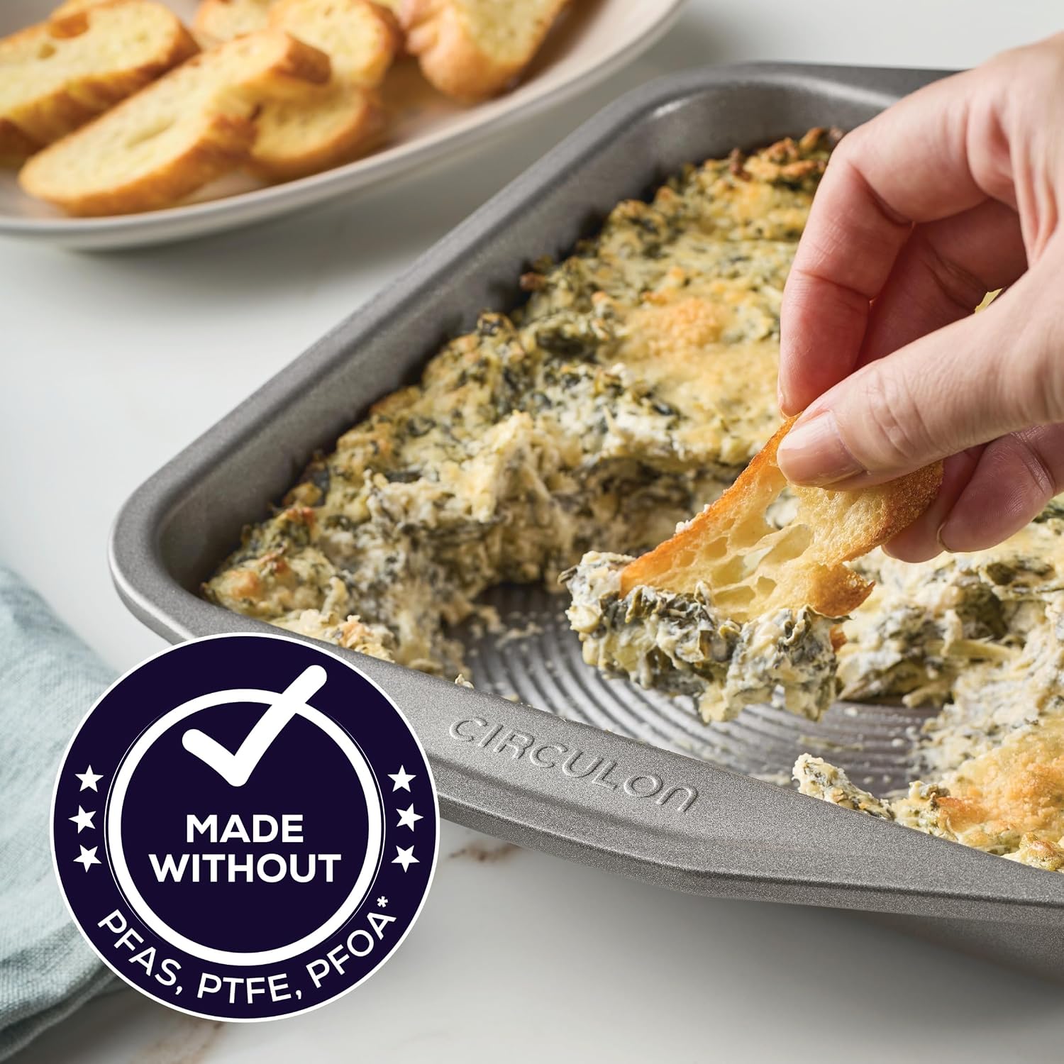 Circulon Total Nonstick Baking Pan / Nonstick Cake Pan, Round - 9 Inch, Gray