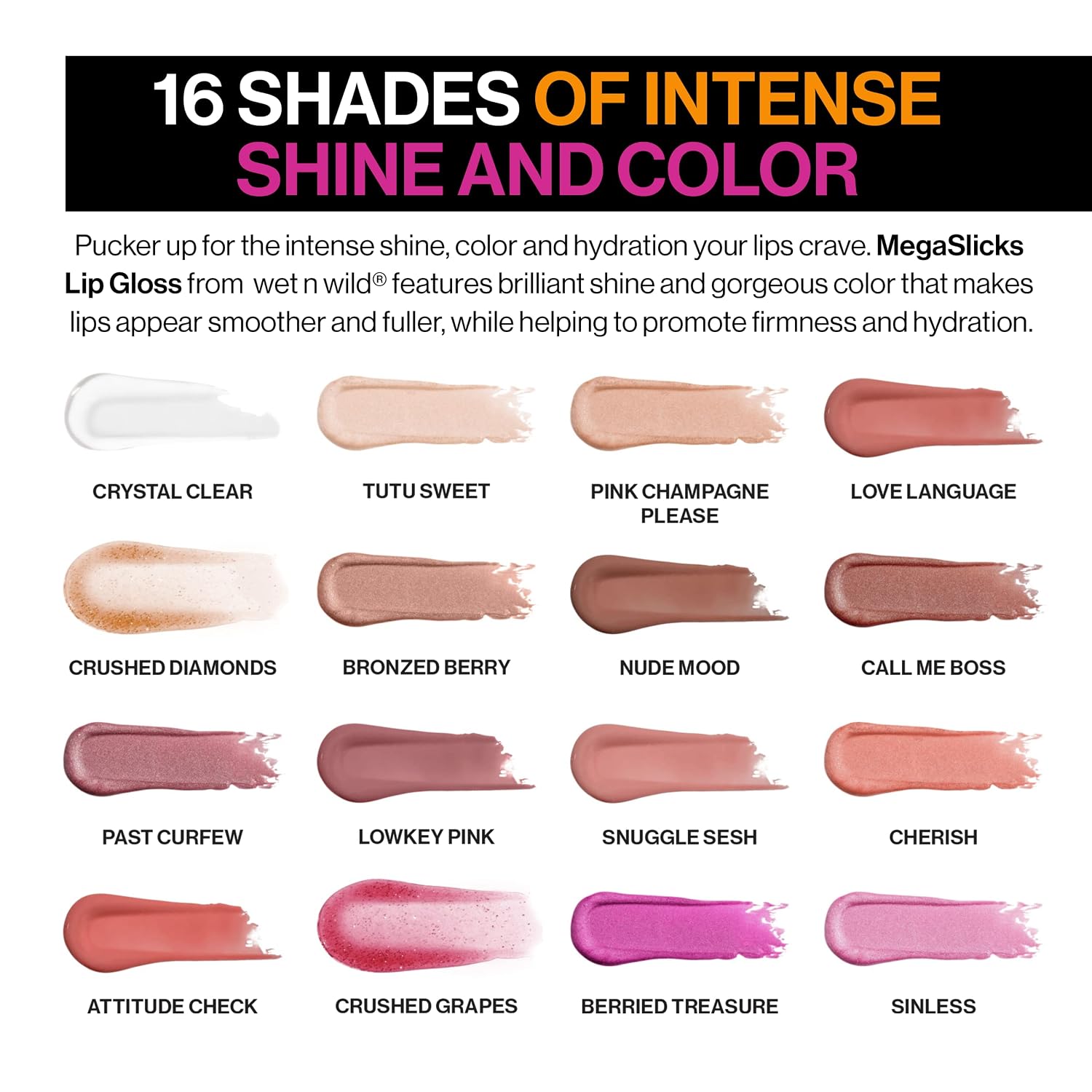 wet n wild MegaSlicks Lip Gloss, Ultra-Glossy, Vitamin-E Enriched, Ultra-Gloss High Shine Moisturizing, Cruelty-Free & Vegan - Bronze Berry