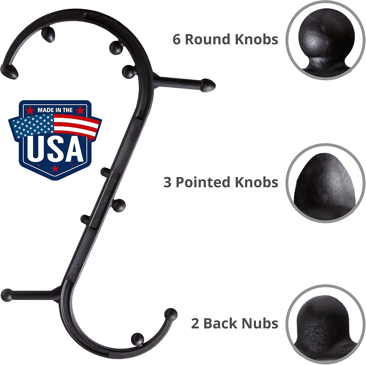 Body Back Buddy Classic Black & Massage Stick Bundle for Muscle Pain Relief | FSA Eligible Massage Bundle For Trigger Point Therapy, Deep Tissue Pain Relief, Muscle Tension Relief, (Stick color varies)