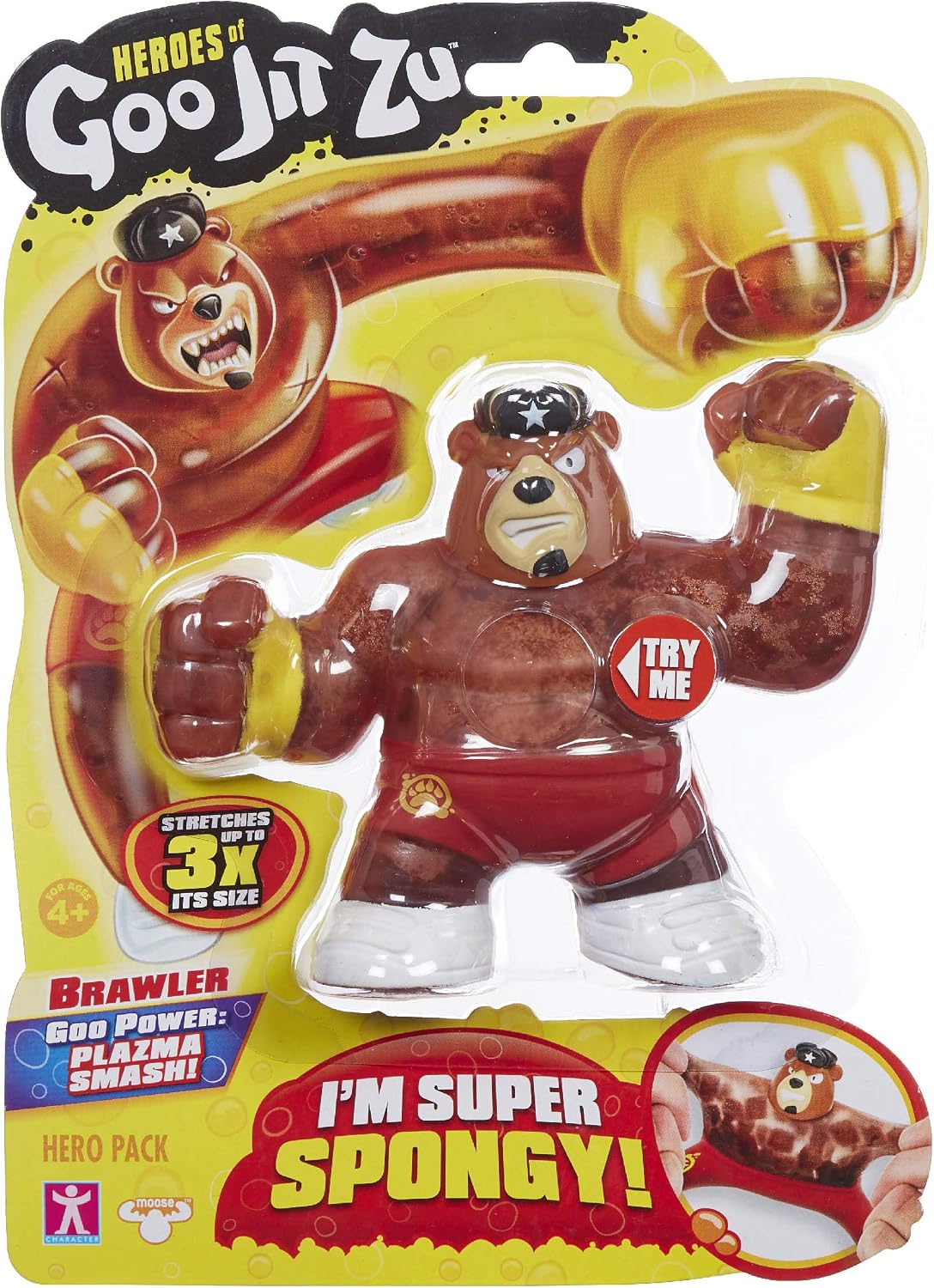 Heroes of Goo Jit Zu - Single Spongy Bear Action Figure, Brawler, Multicolor (41031)
